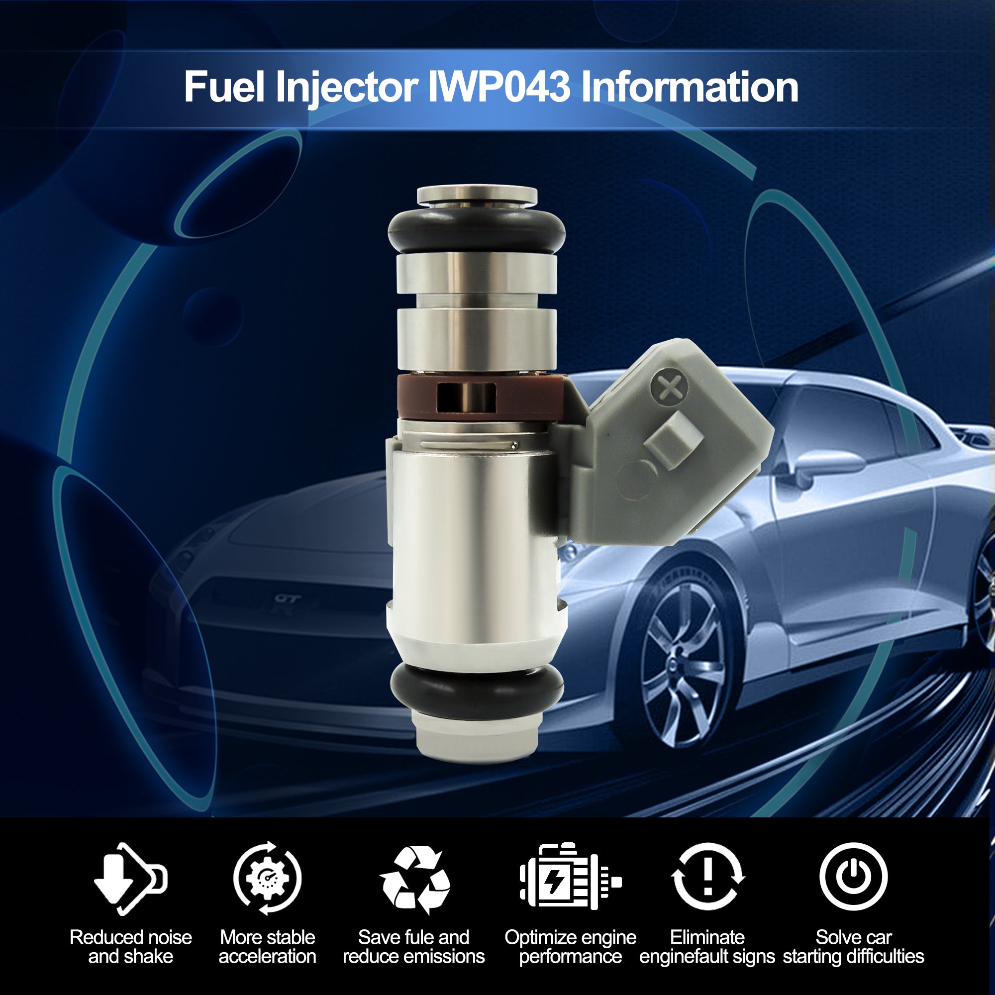 HiSport Fuel Injector IWP043 - Compatible with Harley Davidson VW Ducati Motorcycles Supersport MH900 Monster SS800 (pack of 1) - HiSport