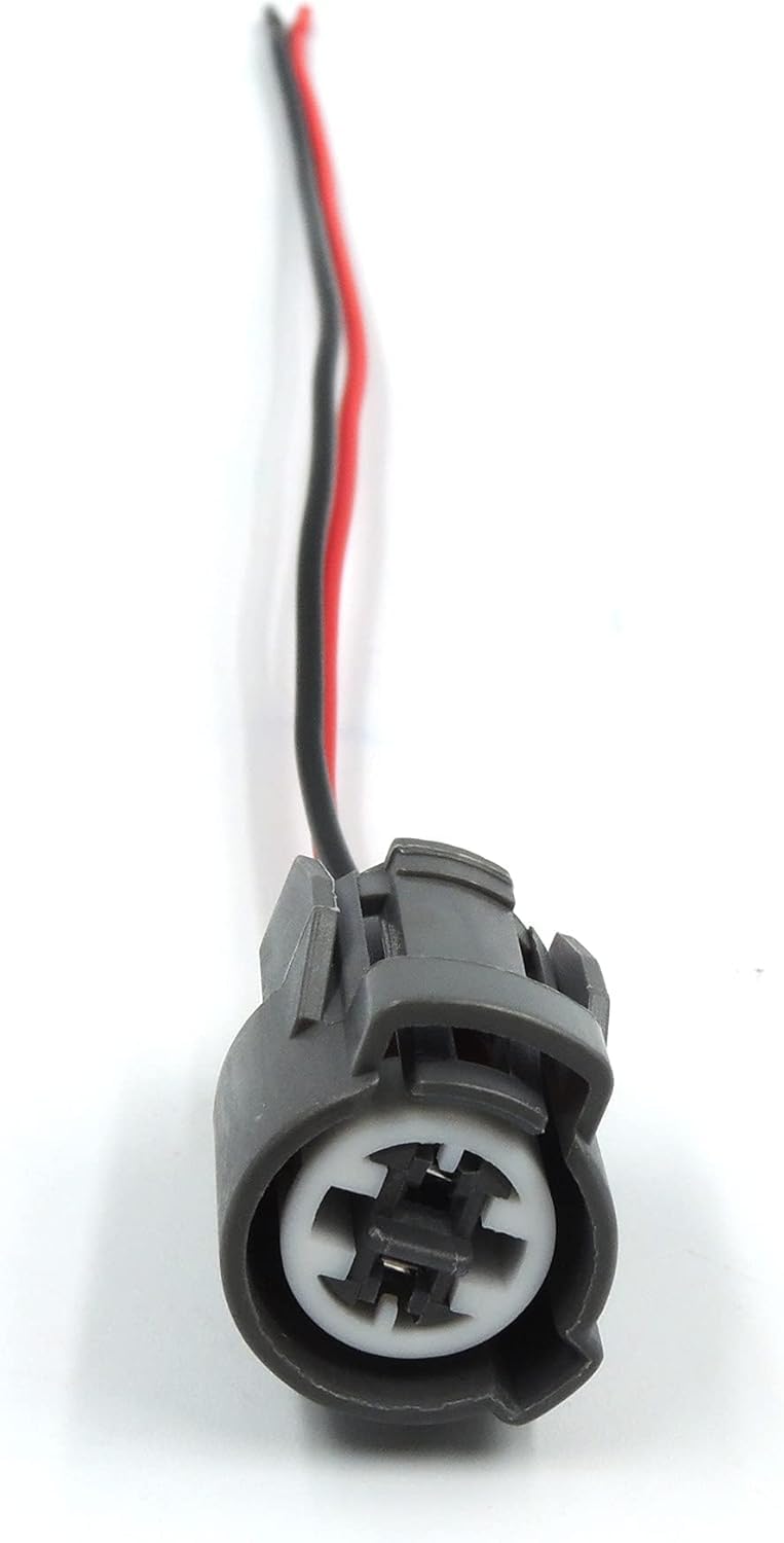 HiSport Coolant Temperature Sensor Plug Pigtail Connector - Compatible with Honda Civic Integra B/D/H/F Engines VTEC 6.7" Long 2pcs