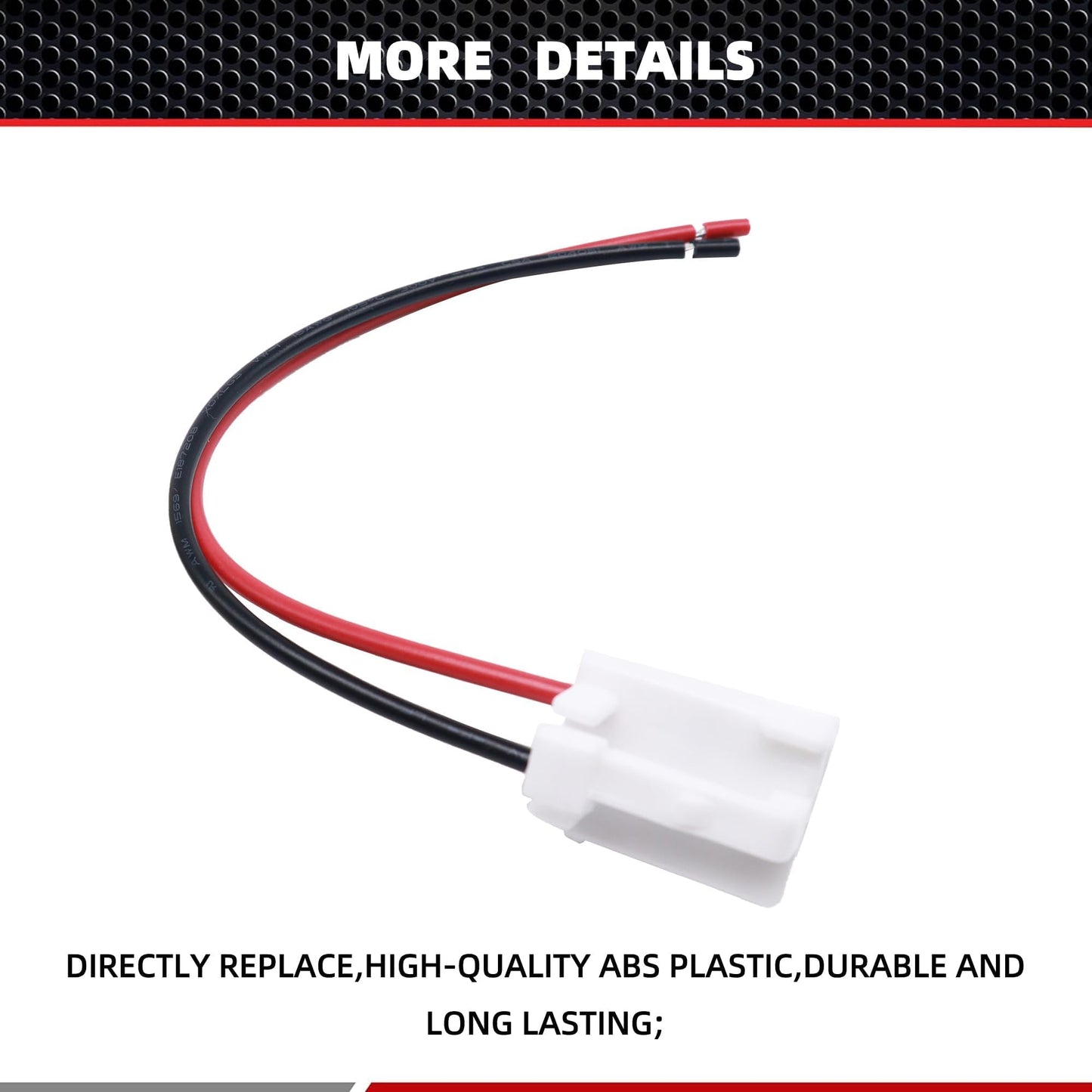 HiSport 82998-12380 Blower Motor Connector Pigtail Plug Wire/Wiring Harness Compatible with Toyota Tacoma 2005 2006 2007 2008 2009 2010 2011 2012 2013 2014 2015 2016 Replace 90980-10916