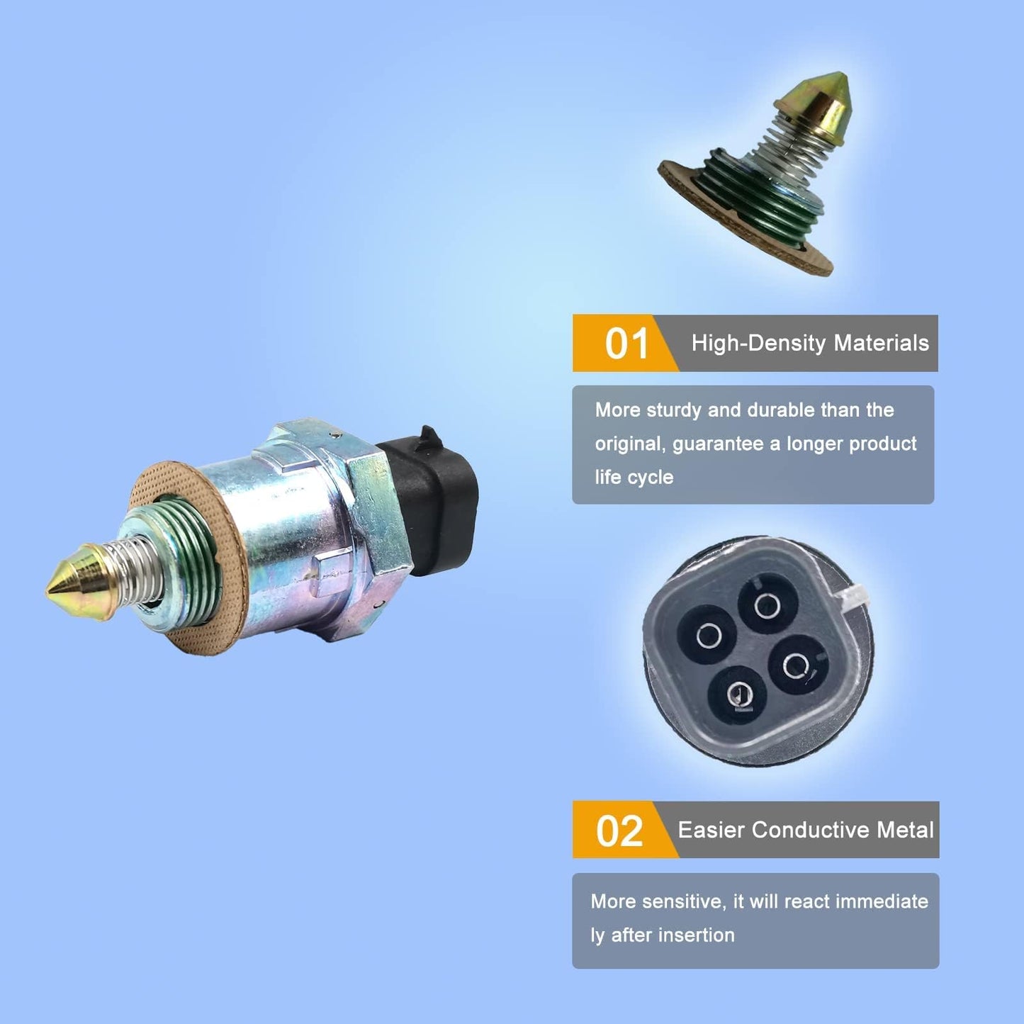 HiSport Idle Air Control (IAC) Valve Compatible with Buick Chevy GMC Van Pickup Pontiac Cadillac 1982-2003 Replacement for OEM 17079256,17111286,17111288,17111289