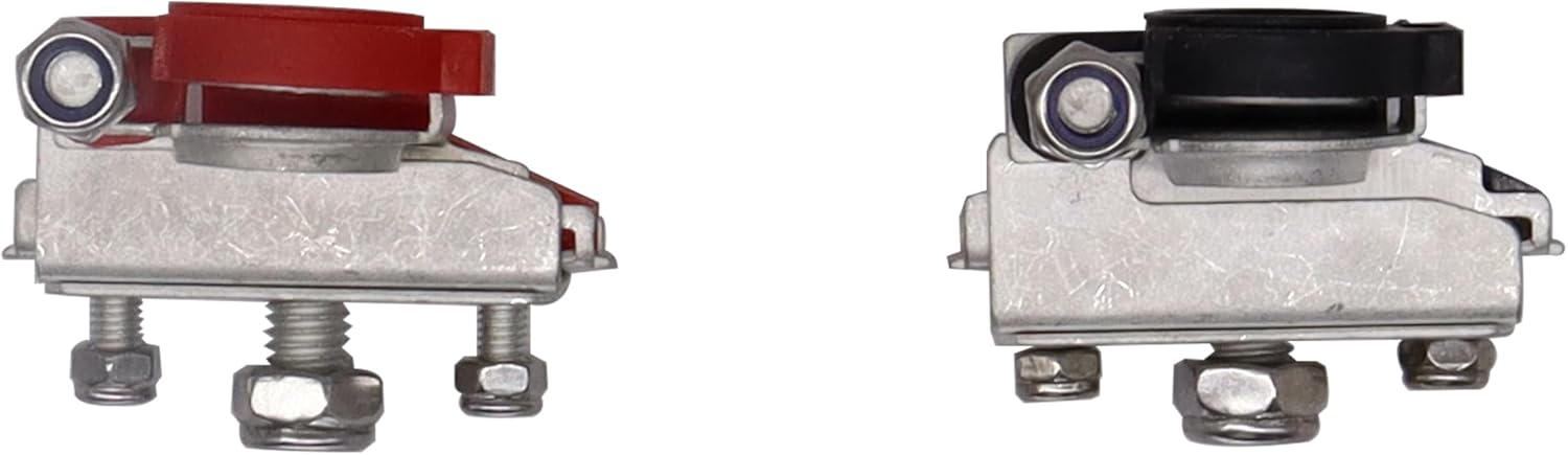 HiSport Car Battery Terminal Connector - Top Post Battery Terminal Connectors with 3-Way 12V Battery Terminal Distribution Block Compatible with Cars Boats Vans and More