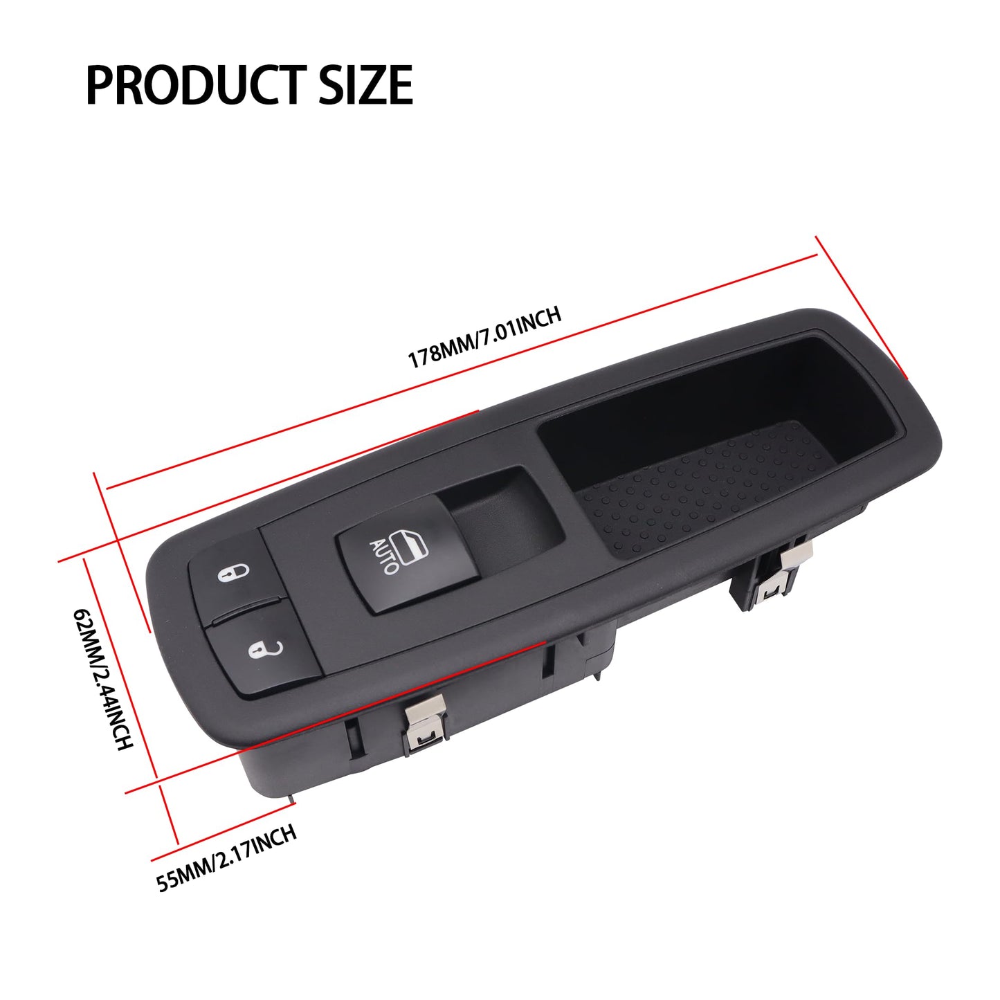 HiSport 68110865AA Power Window Switch Front Right Passenger Side 6 PINS - Compatible with Ram 1500 Classic 2500 3500 C/V Dodge Grand Caravan Chrysler Town & Country 2013-2020