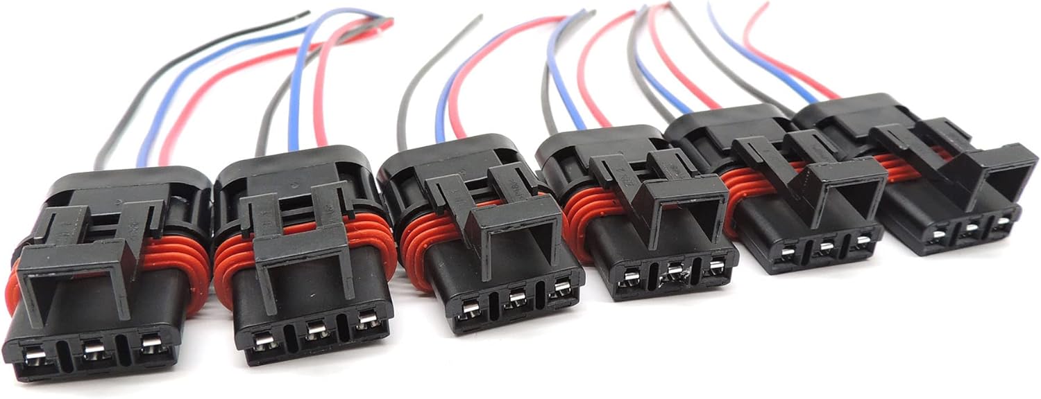 HiSport Bus Bar Pulse Power Plugs Pigtail Connector - Compatible with Polaris Ranger XP1000 & RZR Pro RS1 General Bus Bar 2018 2019 2020 2021 2022 2023 2024 Harness Pigtail Connectors (6 Pack)