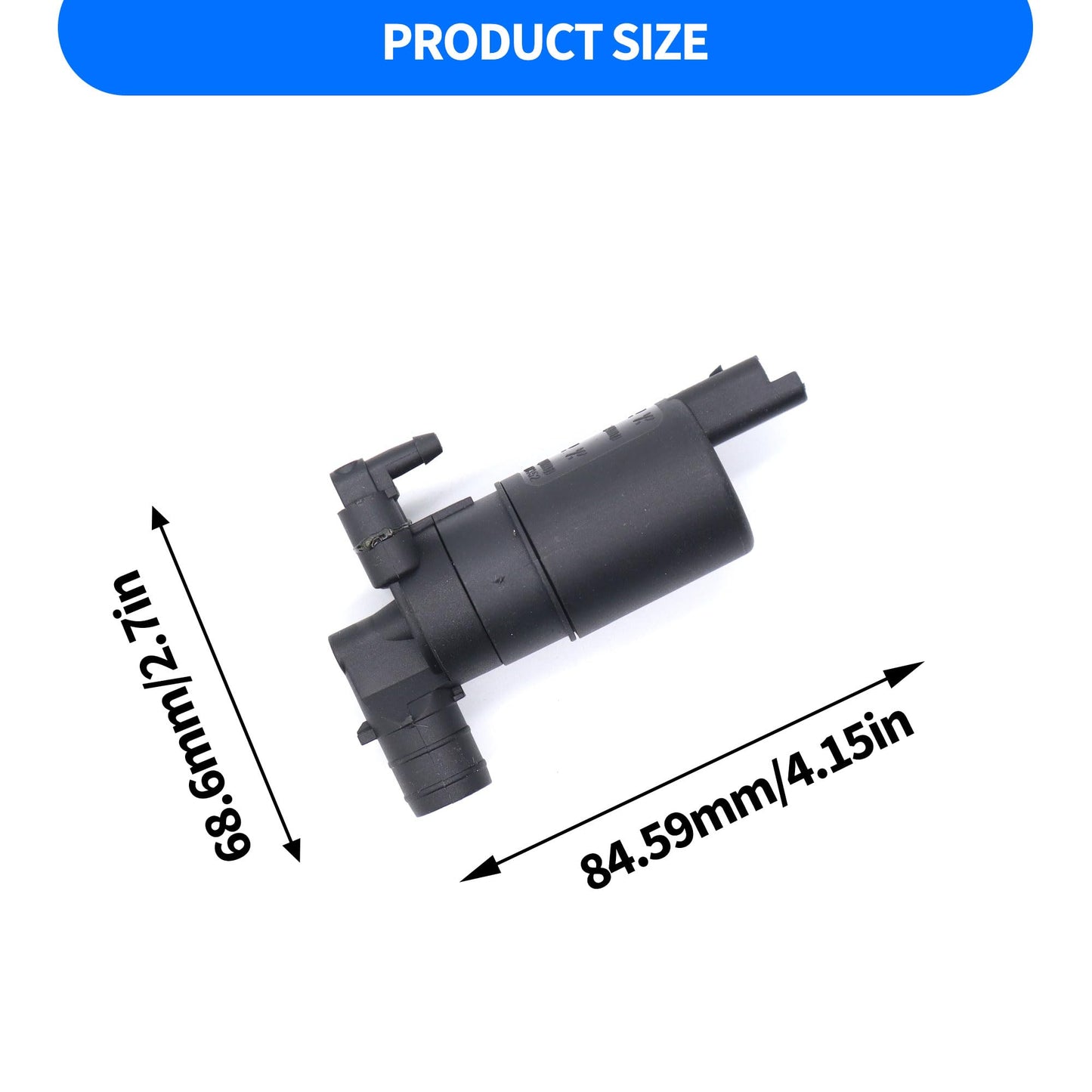 HiSport 28920-7S200 Windshield Washer Pump - Compatible with INFINITI Q50 2014-2022 Q60 2017-2022 Nissan Frontier 2009-2021 TITAN 2004-2015