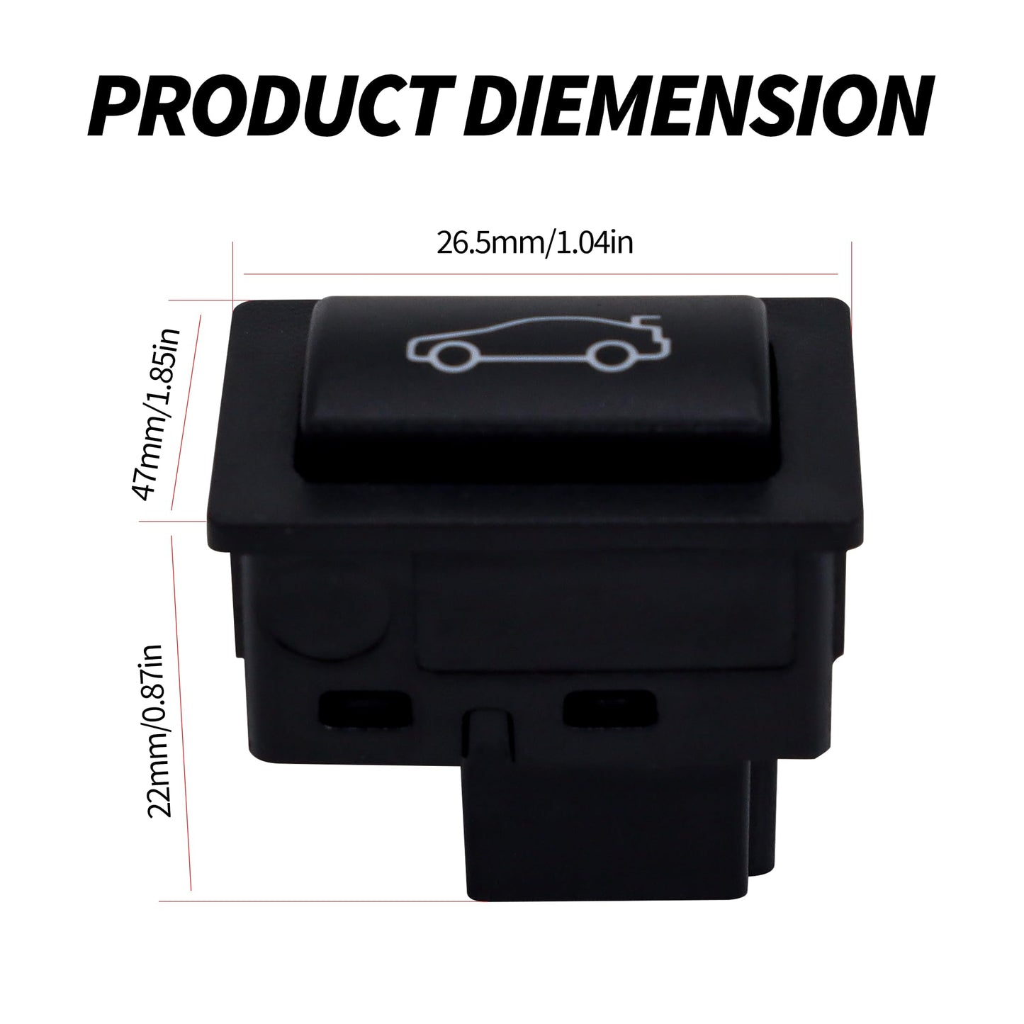 HiSport 61319200316 Trunk Unlock Release Switch Button - Compatible with BMW 530e 430i 440i 530i 540i 230i 330i 340i M240i M2 330e M4 228i 428i 435i 228i 535d 2002-2020