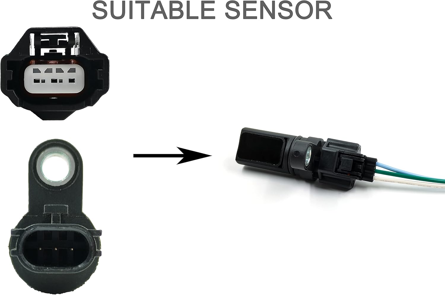 HiSport Camshaft Position Sensor Connector Plug - Compatible with Infiniti Nissan - 237314M50B 237314M502