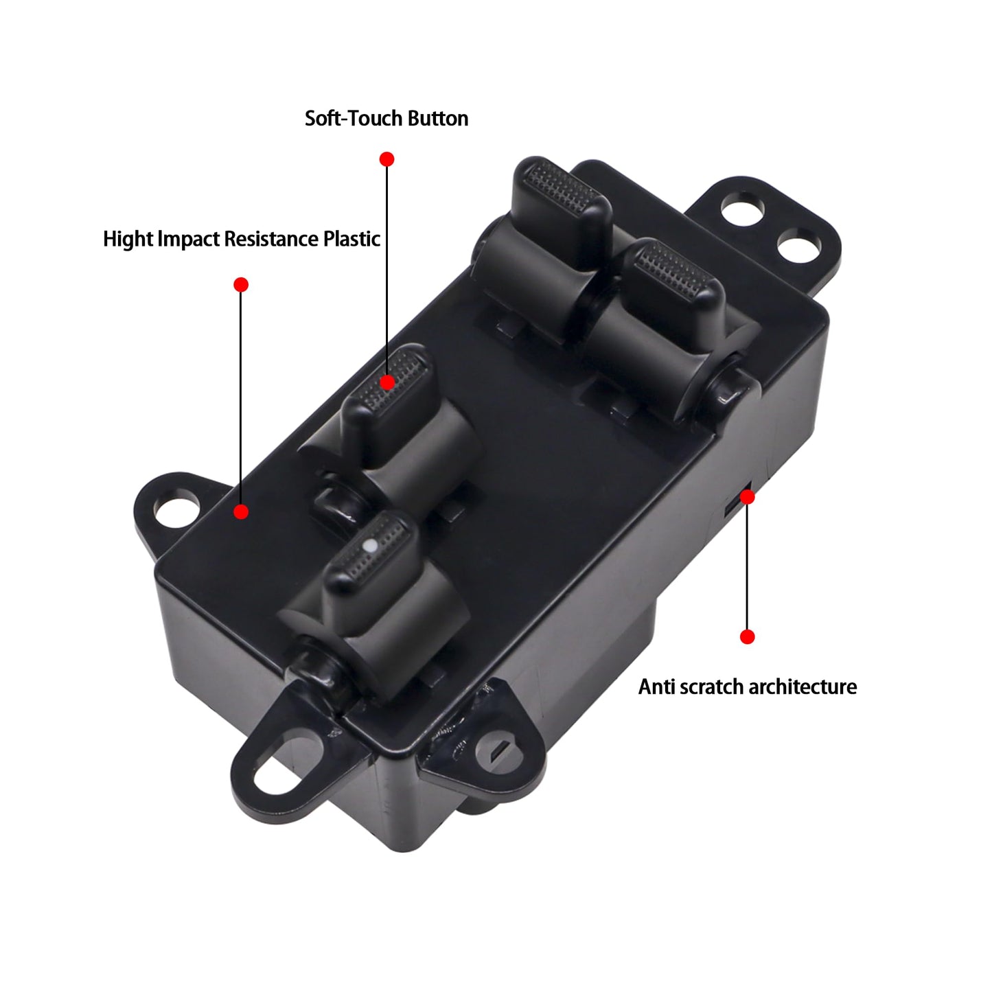 HiSport 4685732AC Power Window Switch Master Button Front Left Driver Side - Compatible with Dodge Caravan 2004-2007 Dodge Grand Caravan 2004-2007 - 11 PINS