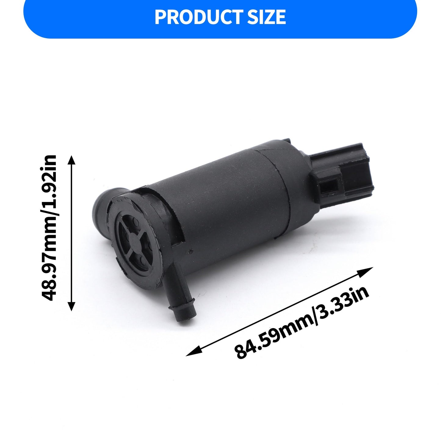 HiSport 7R33-17664-DA Windshield Washer Pump - Compatible with Ford F100 E350 E450 F650 F750 Ranger Mustang Focus Sable Windstar Taurus Freestar Escape 1997-2017