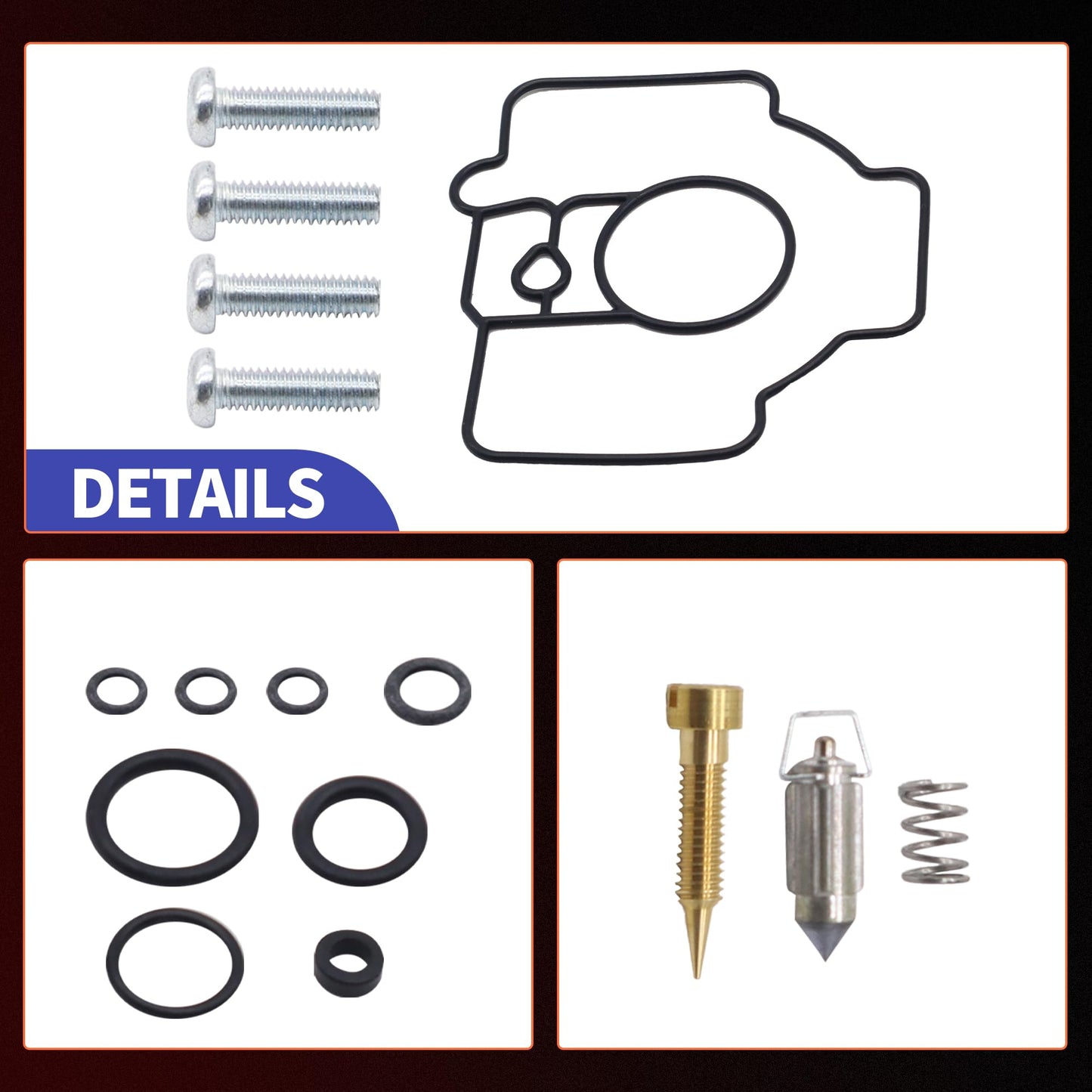 HiSport Carburetor Carb Repair Kit 18-9331 Replacement for Yamaha TTR125 TTR125L 2000-2007 K&L