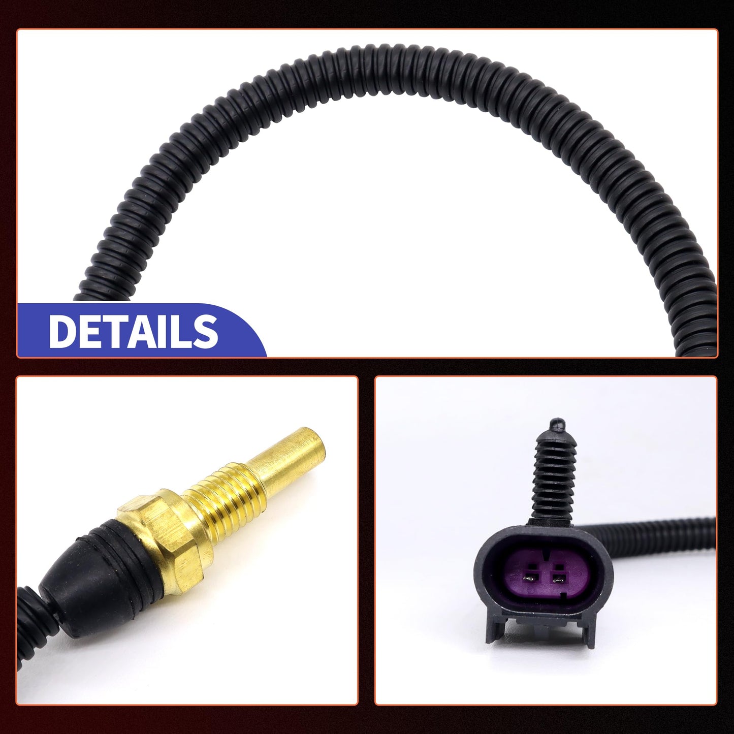 HiSport Coolant Temperature Sensor 213-963 Compatible with Buick Rainier 2004-2005 & Chevrolet Trailblazer 02-05 & GMC Envoy 2002-2005 & Isuzu Ascender 2003-2005 & Oldsmobile Bravada 2002-2004