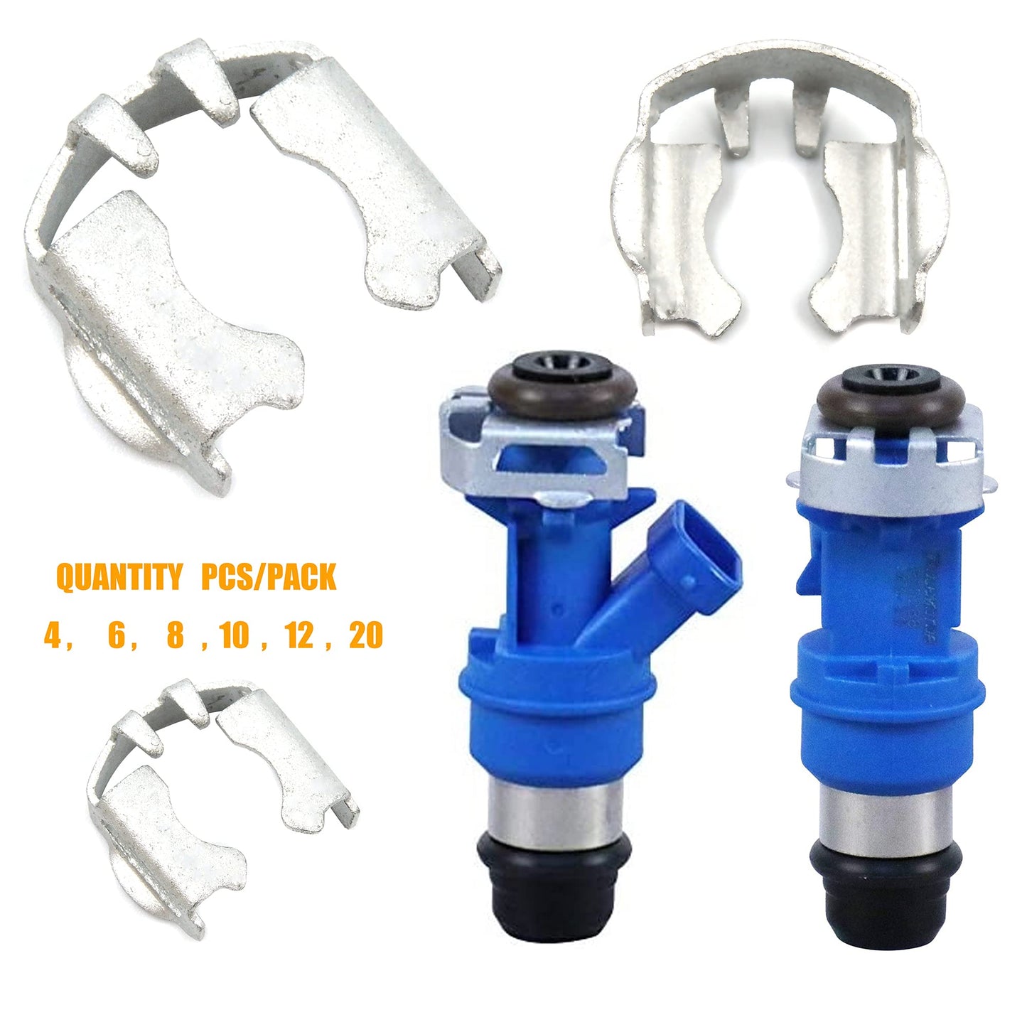 HiSport Fuel Injector Metal Retaining Clip PC61004 12570620 4Pcs