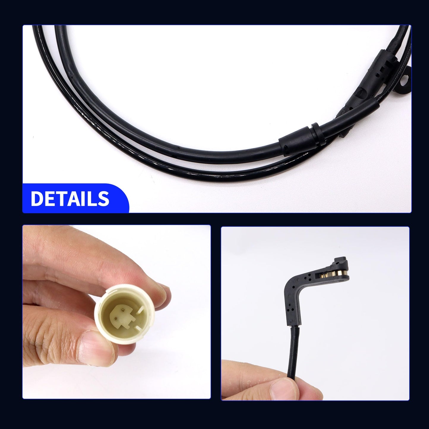 HiSport Front and Rear Disc Brake Pad Wear Sensor Kit - Compatible with BMW 525i, 525xi, 528i, 528xi, 530i, 530xi, 535i, 535xi, 545i, 550i, 645Ci, 650i, M5, M6 Replace 34356789492 34356789493-2 pcs