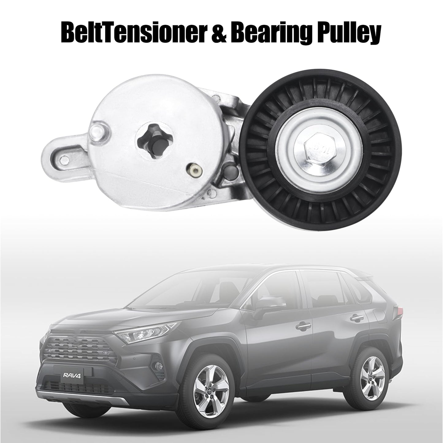 HiSport 39106 Drive Belt Tensioner Assembly - Compatible with Toyota Camry 2012-2017,Highlander 2009-2019,RAV4 2009-2018,Sienna 2011-2013