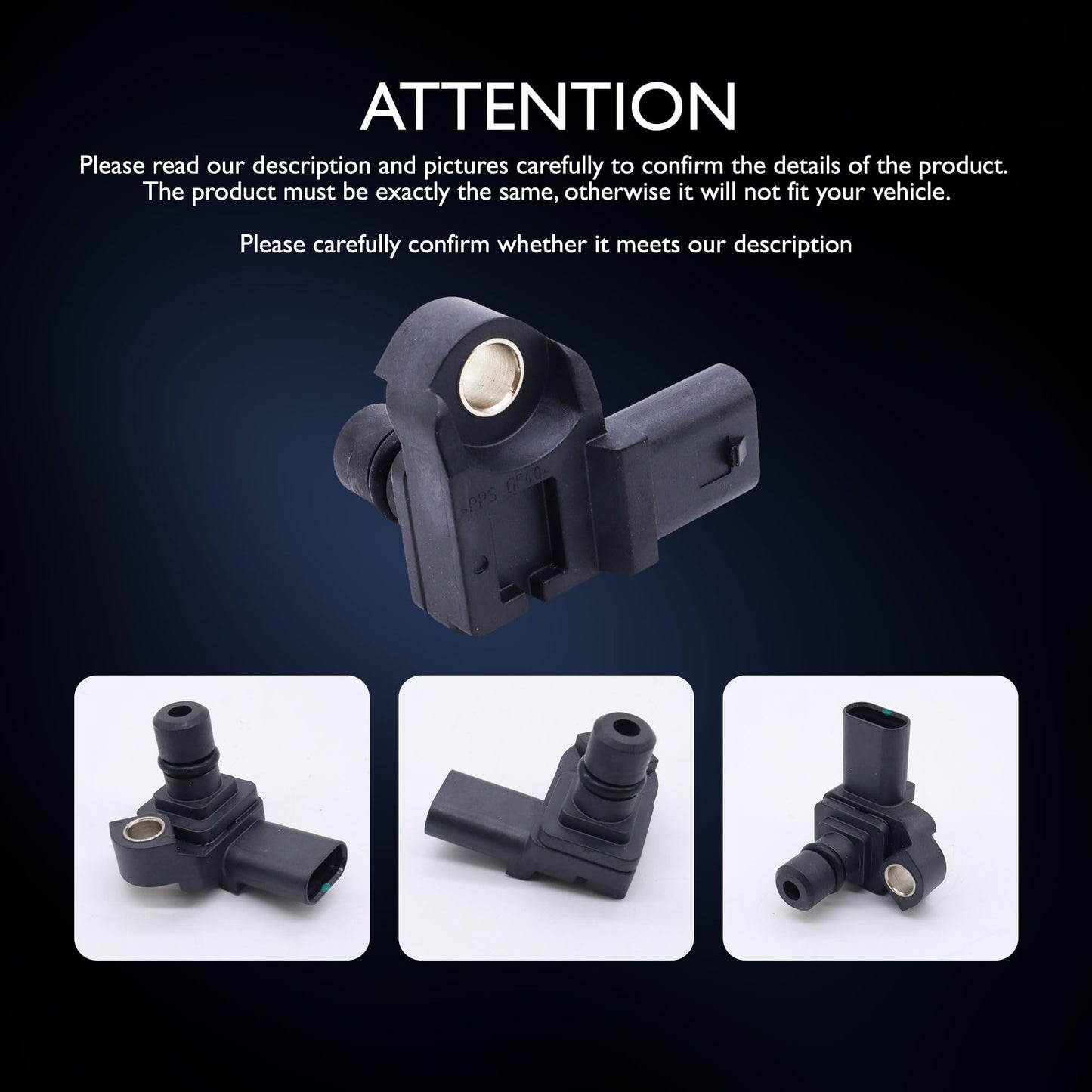 HiSport 55573249 Manifold Absolute Pressure Sensor - Compatible with Buick Cascada Encore Envision Cadillac ATS CT4 CTS XTS Chevrolet Cruze Equinox Trax GMC Terrain Replaces 236G9580