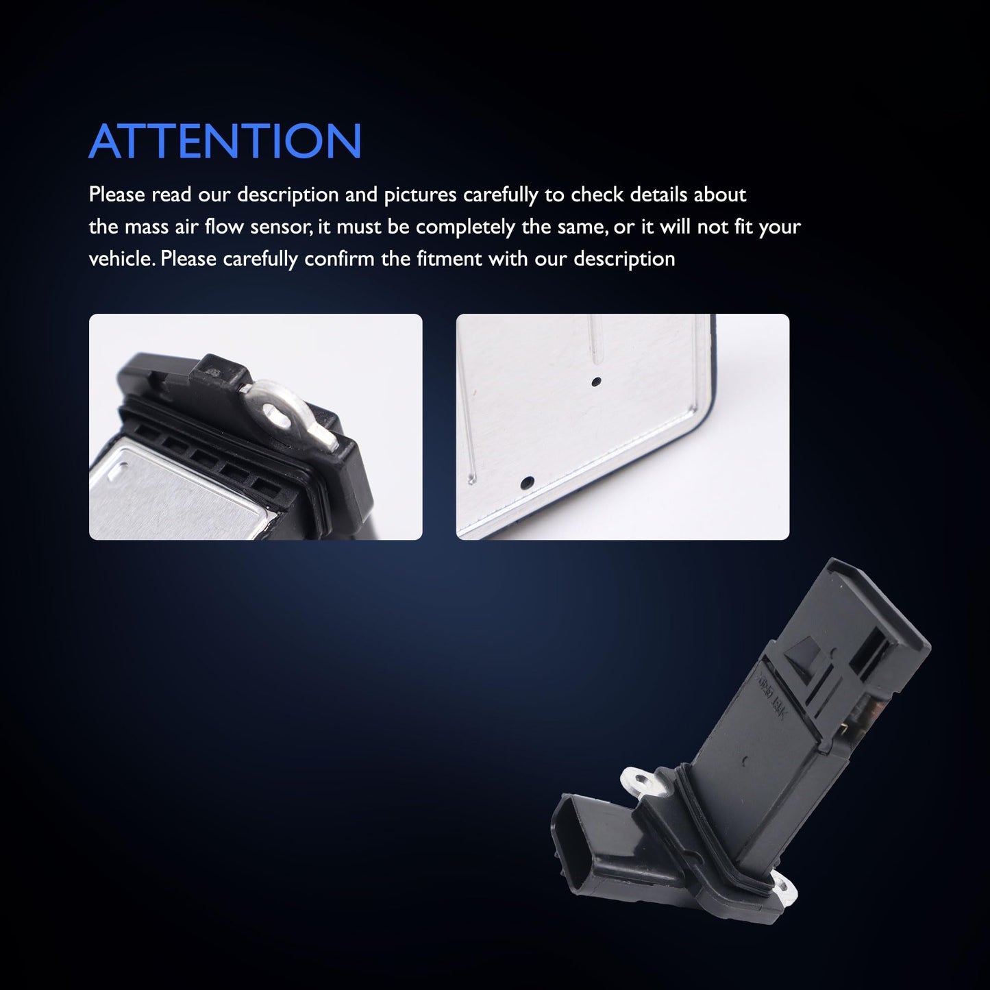 HiSport 37980RNAA01 MAF Mass Air Flow Sensor - Compatible with Acura ILX TLX ZDX Honda Accord Civic Replaces 37980-RAD-L11 AFH70M-41B