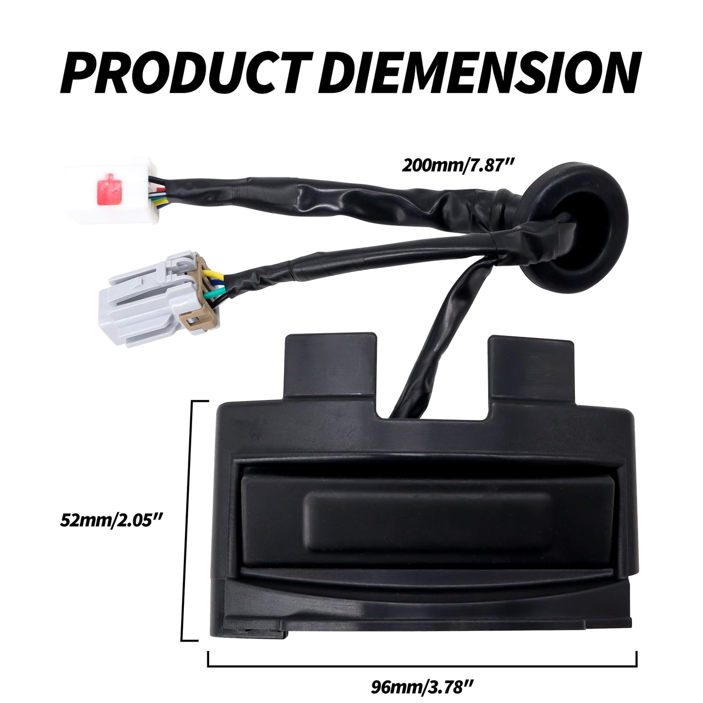 Hatch 81260-2V010 Trunk Button Latch with Camera - Compatible with Veloster 2012-2017 - Rear Hatch Lock Release Switch Replace 812602V010