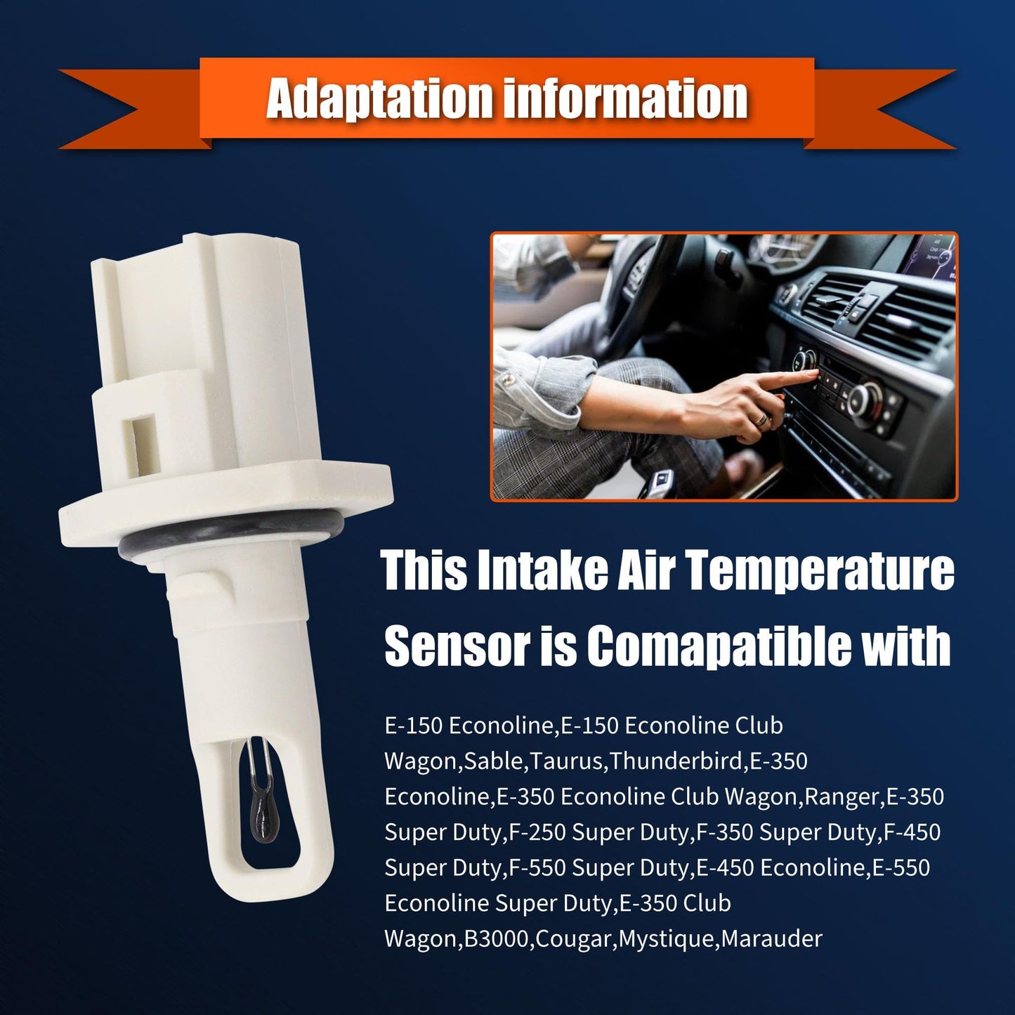 HiSport Air Charge Temperature Sensor Compatible with Ford Bronco Contour Crown Victoria F Super Duty F-150 F-250 F-350 Taurus Thunderbird Windstar Lincoln Town Car Mercury Cougar Grand Marquis DY720