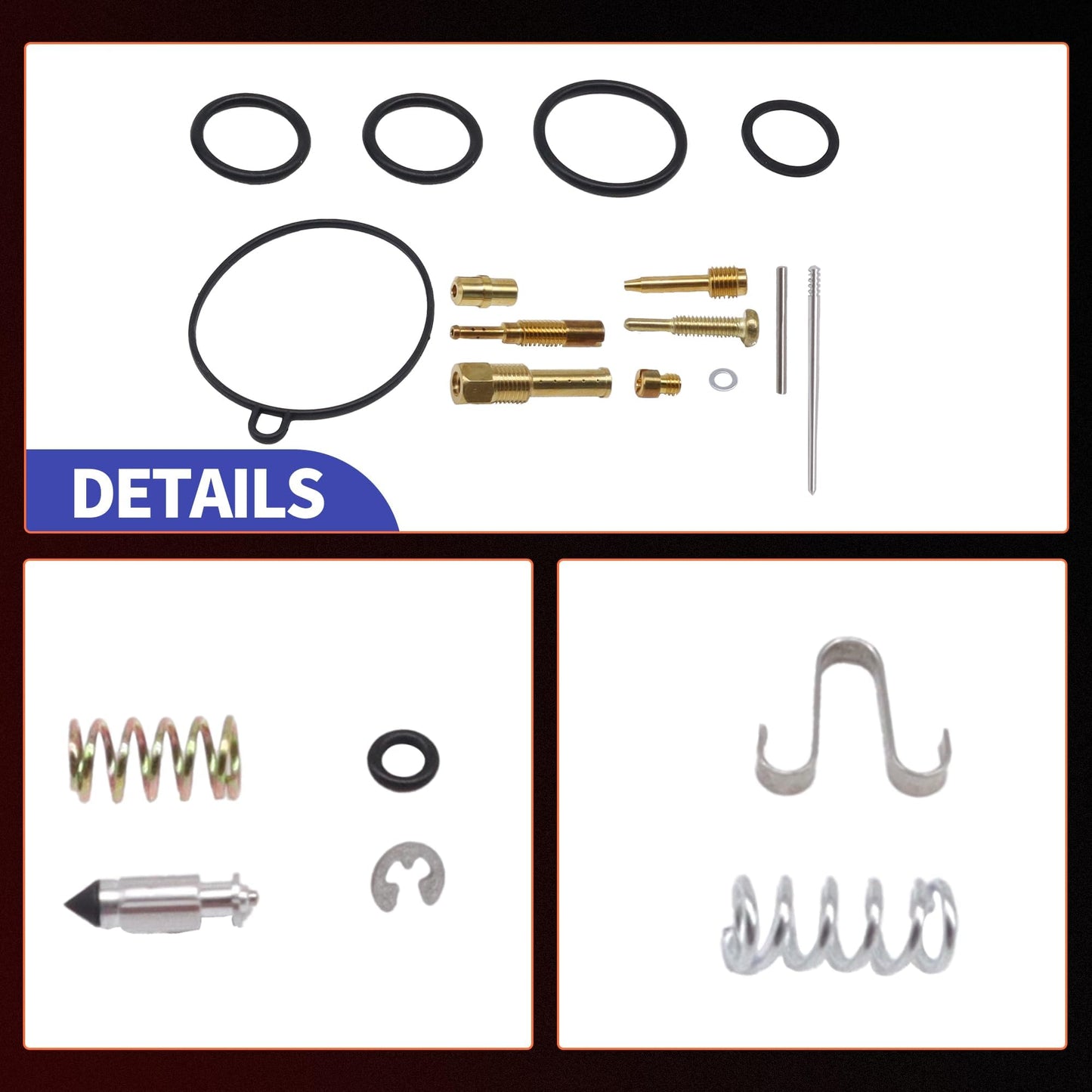 HiSport Carburetor Carb Rebuild Kit - Compatible with Honda Sportrax 90 TRX90 2x4 1999-2006 Replaces 16155-GZ5-000