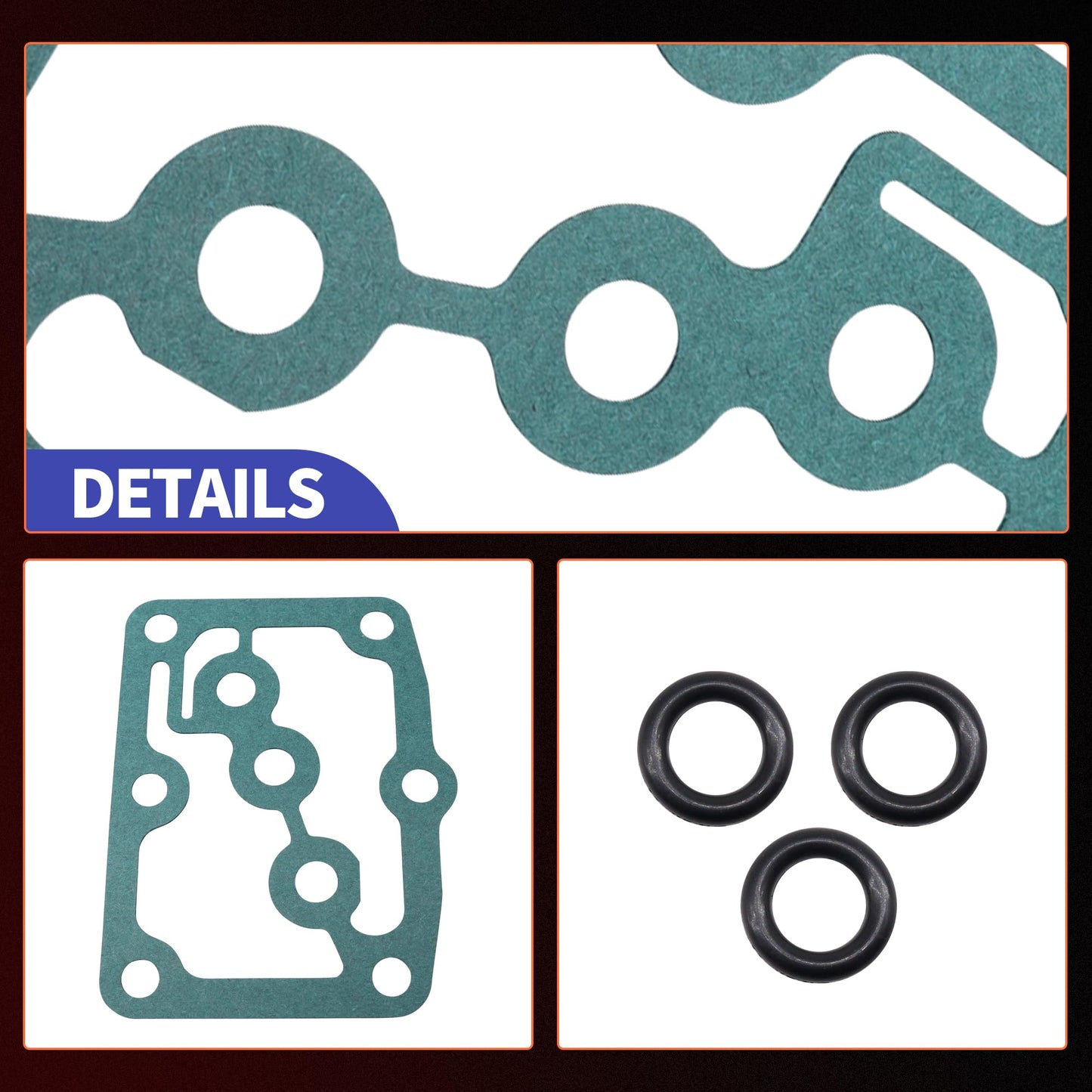 HiSport Transmission Linear Solenoid Gasket with O-Rings Seal Kit - Compatible with Honda Accord 1998-2007 Odyssey 1999-2006 Acura TL 1999-2006 CL 1998-2003 Replaces 28252-PAX-000 91301-PC9-003