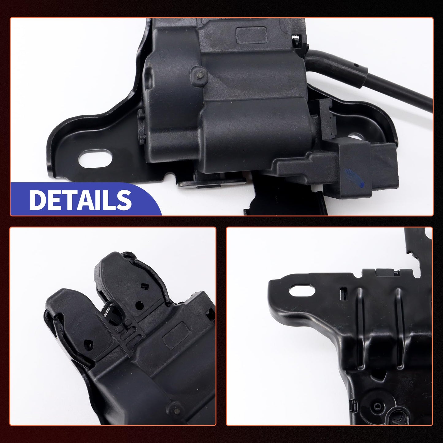 HiSport 937930 Rear Trunk Door Latch - Compatible with Ford Fusion 2013-2019 Mustang 2015-2019 Lincoln MKZ 2013-2019 4-Pin - Replace FR3Z5443200A