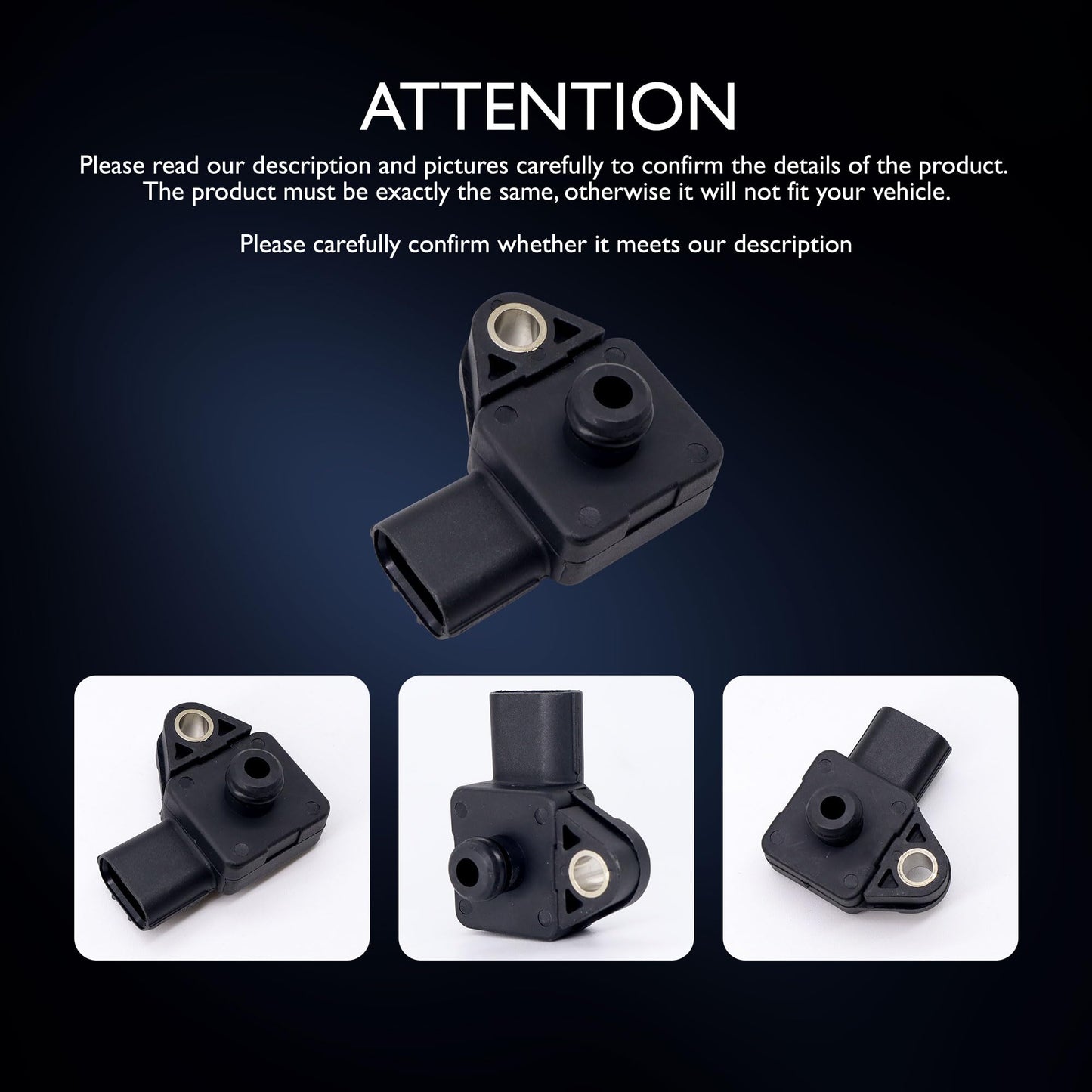 HiSport MAP Manifold Absolute Pressure Sensor - Compatible with Acura Honda Saturn Replaces 37830-PGK-A01 079800-5410 12581972