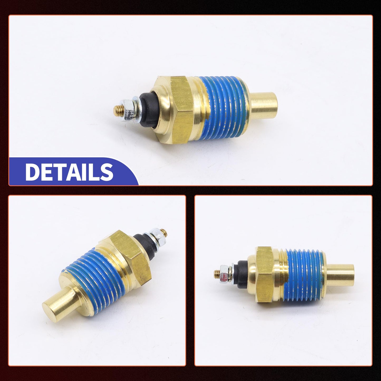 HiSport 1/2'' - 14 NPT Water Temperature Sending Sensor - Compatible with Mercruiser V6 V8 4.3 5.0 5.7 7.4 8.2 350 Replaces 18-5898 171960