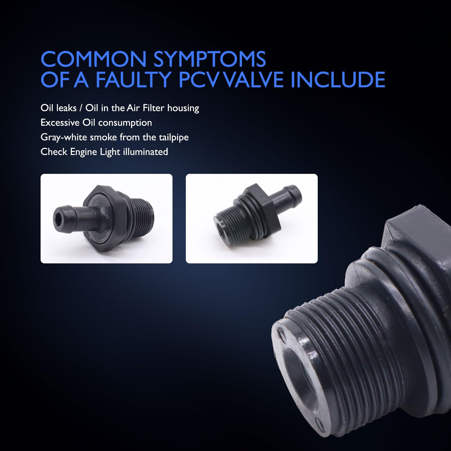 HiSport PCV Valve - Compatible with Hyundai 2013-2018 Santa Fe Sport 2010-2012 Santa Fe 2009-2010 Sonata Compatible with Kia 2011-2015 Optima 2011-2015 Sorento - Replace 267402G600