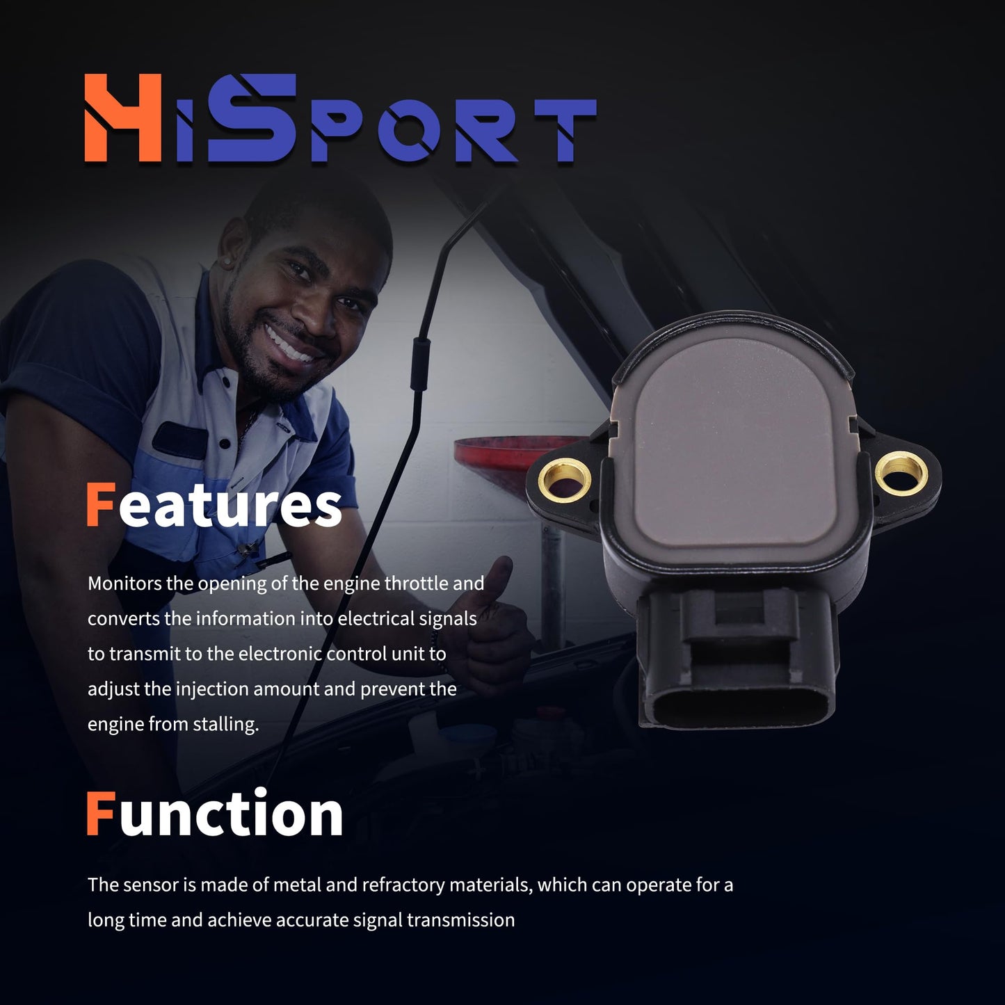 HiSport Throttle Position Sensor Compatible with Toyota Corolla Tacoma Tundra 4Runner Vibe 1996-2006 Replaces 977-035 89452-35020 89452-30140 89452-22080