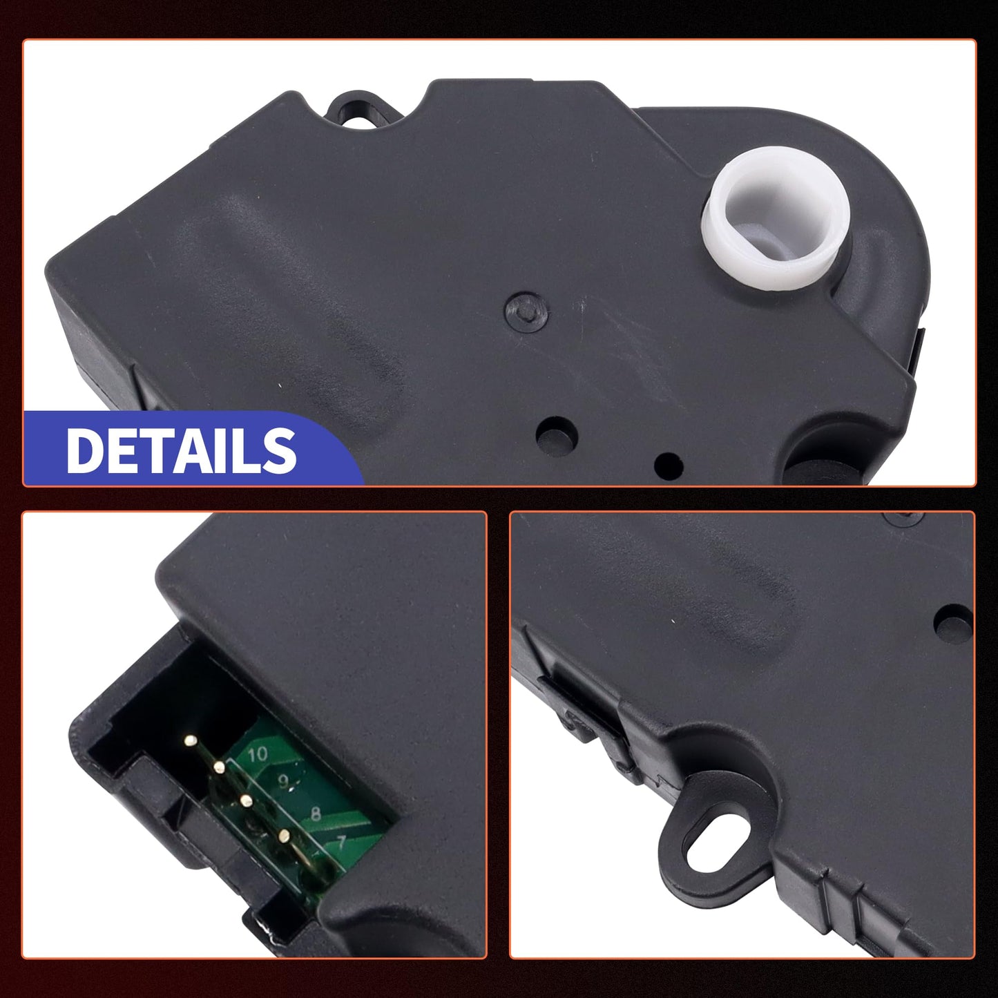 HiSport 604-107 HVAC Blend Door Actuator - Compatible with Chevy Impala Malibu Monte Carlo Corvette C2500 C3500 K3500 Tahoe Venture C1500 C1500 Suburban C2500 Suburban K1500 K2500 K2500 1995-2005