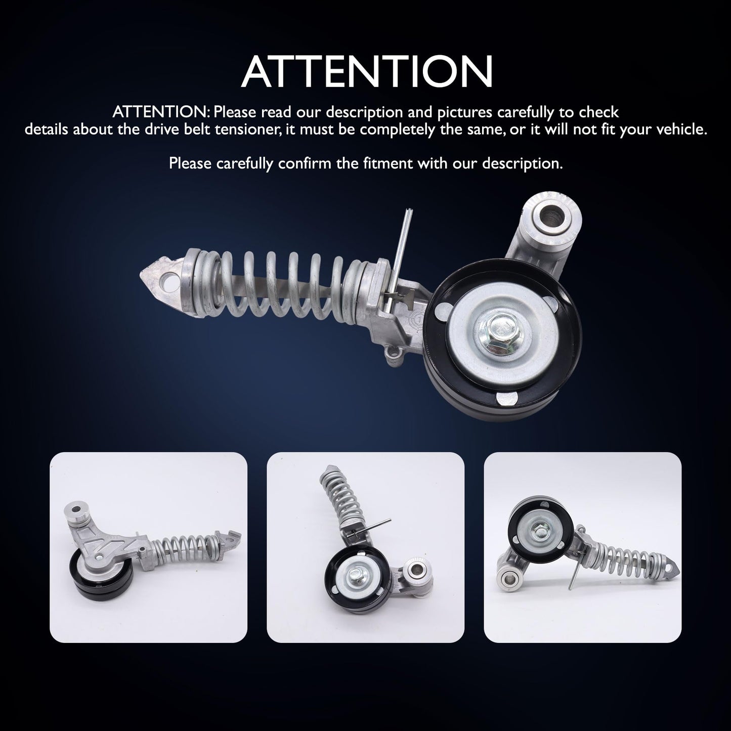 HiSport 25195388 Drive Belt Tensioner Assembly - Compatible with Chevrolet Cruze 2011-2015 Sonic 2012-2020 Trax 2013-2021 Buick Encore 2013-2021 Replaces 55352021 1340085