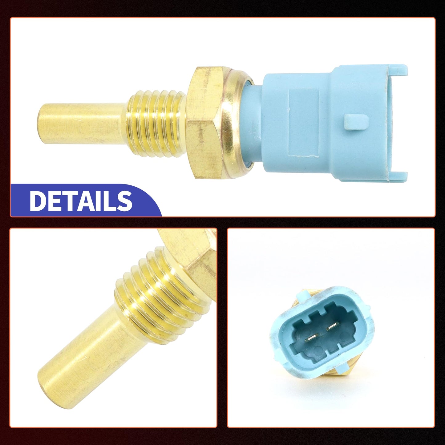 HiSport 4010644 Water Temperature Sensor - Compatible with Polaris Sportsman 570 700 EFI 800 EFI Scrambler Ranger 500 570 700 800 900 XP 1000 RZR 800 XP 900 570 ACE 570 EFI - Replace 0281002209