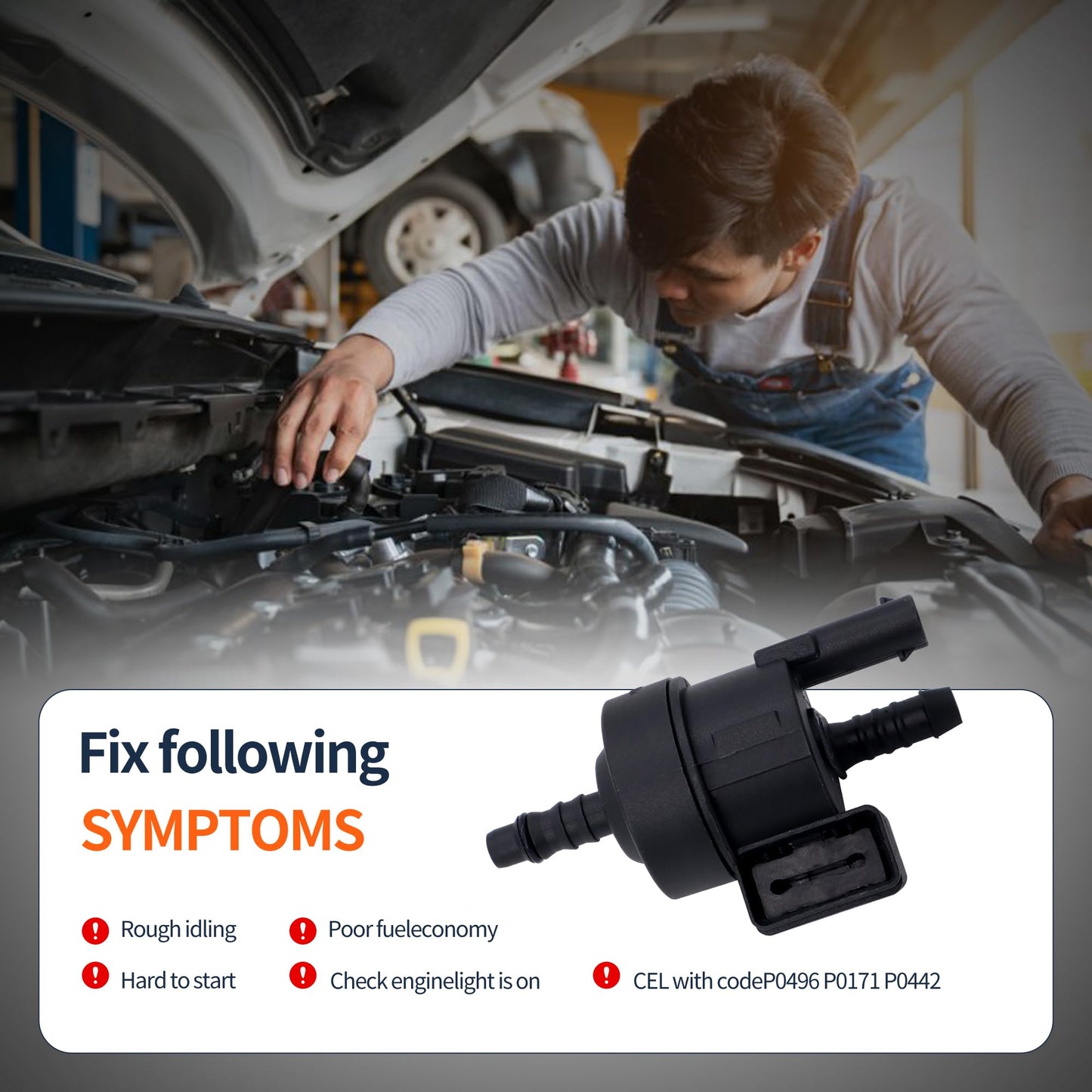 Hisport Vapor Canister Purge Valve 06H906517AE - Compatible with Audi A3 Quattro Q3 Quattro S3 TT TTS Quattro Arteon Atlas Beetle Golf Alltrack Golf GTI Jetta Passat 2011-2020 - Replaces CP990 2M1576