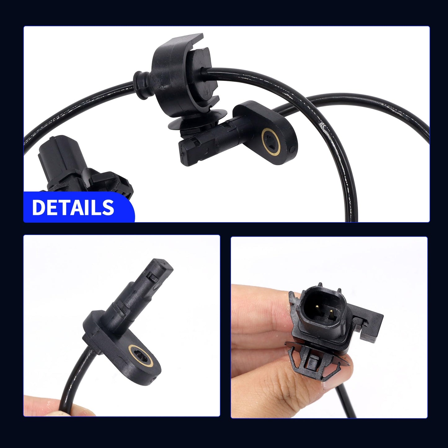 HiSport Front Right Left ABS Wheel Speed Sensor - Compatible with 2007 2008 2009 2010 2011 Honda CR-V Replaces ALS1608