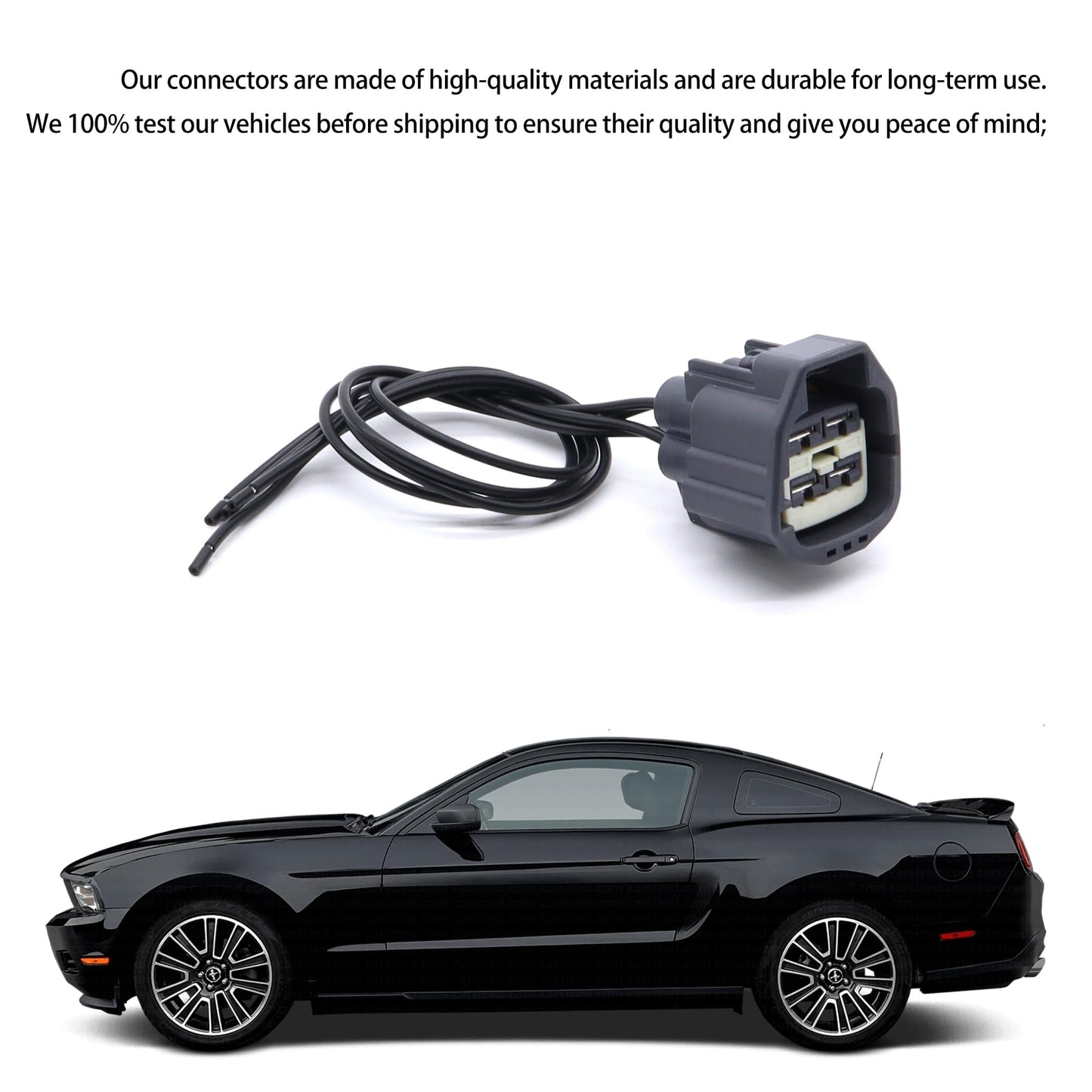 HiSport WPT1343 Engine Cooling Fan Motor Connector Compatible with Ford E-350 E-450 Expedition Explorer F-150 F-250 F-350 F-450 Super Duty Mustang Transit 150 250 350 2010-2015 Replace DU2Z14S411ABA