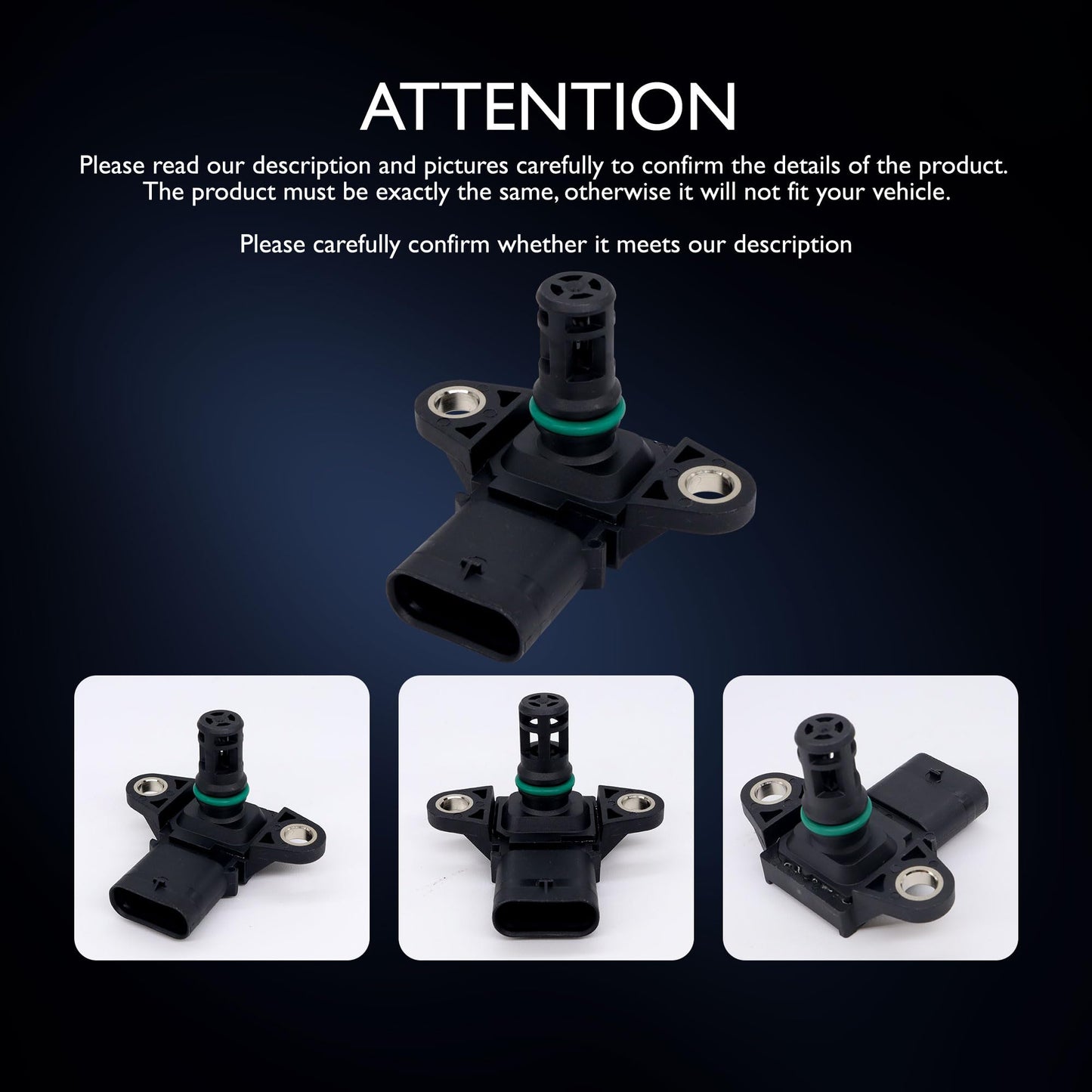 HiSport MAP Manifold Absolute Pressure Sensor - Compatible with BMW 135I 135IS 228I 320I 328I 335I 428I 435I Replaces 13628644432 13627599042 5WK96857Z