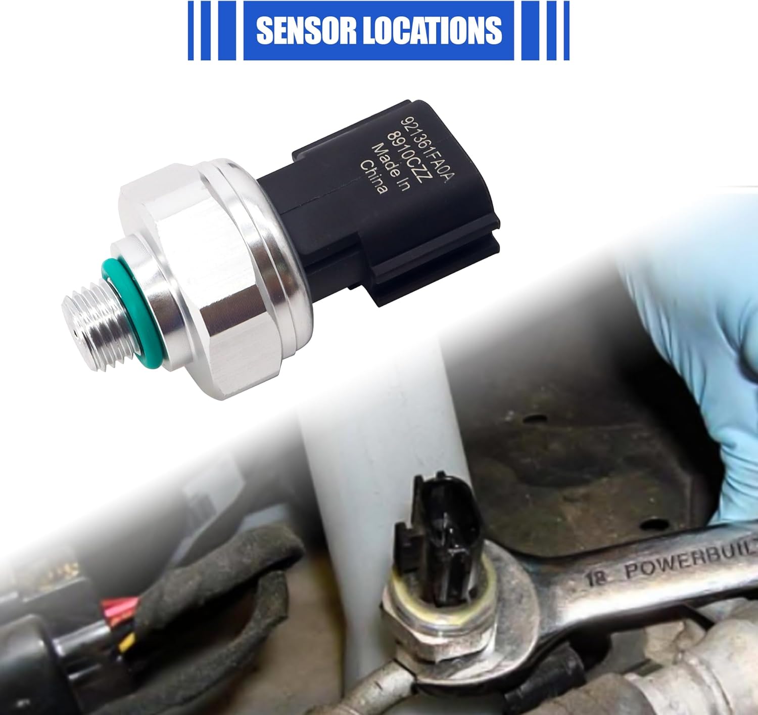 HiSport A/C Pressure Sensor Switch - Compatible with Nissan Altima Maxima 350Z 370Z Infiniti FX35 FX45 Q45 Mazda Mitsubishi, Replaces 921361FA0A 921363JA0A 921363Z600 921366J001 921366J010 BBM461503A
