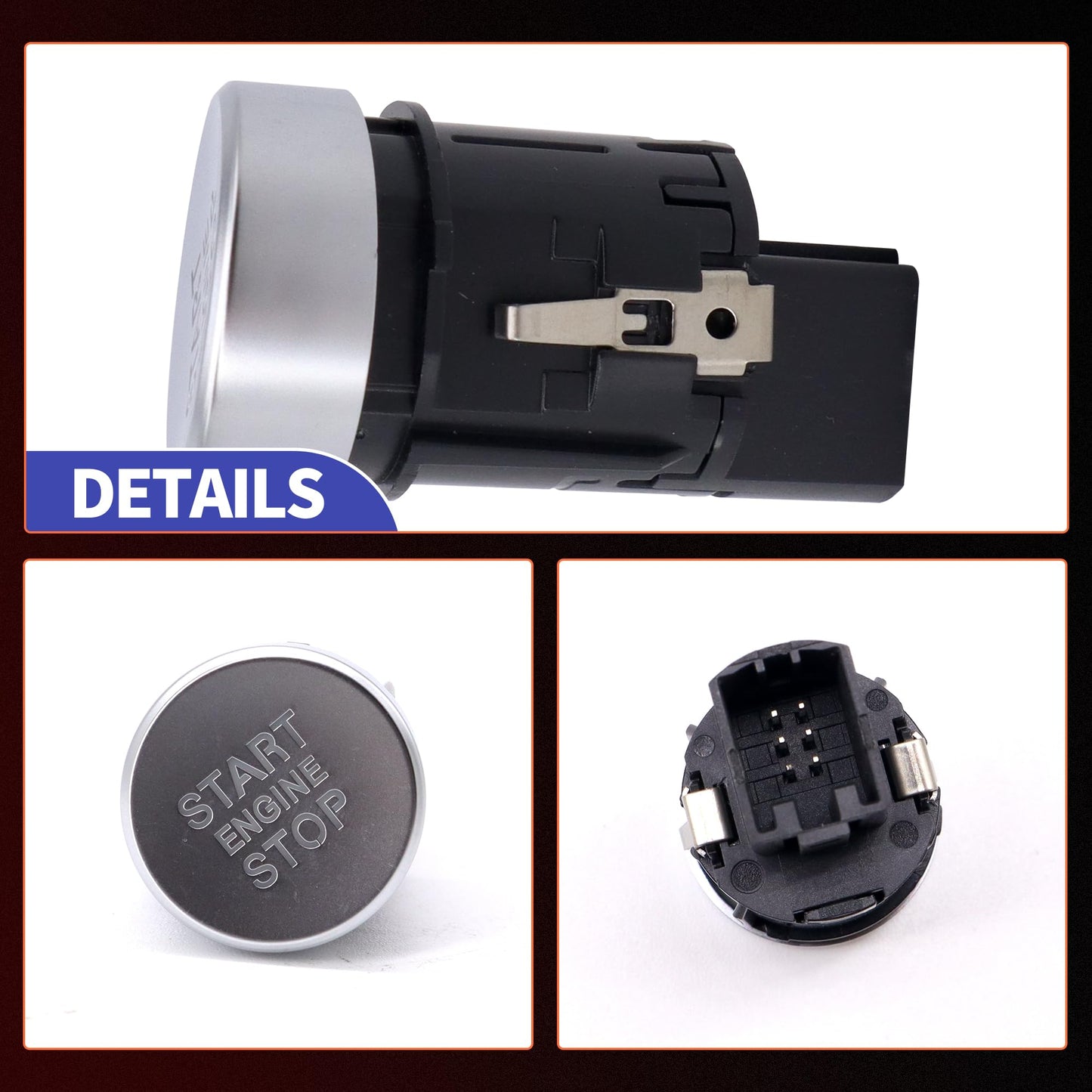 HiSport 4G1905217A Push Button Starter Switch - Compatible with Audi A6 2012-2018 A6 Quattro 2012-2018 A7 2016-2018 A7 Quattro 2012-2018 RS7 2014-2018 S6 2013-2018 S7 2013-2018