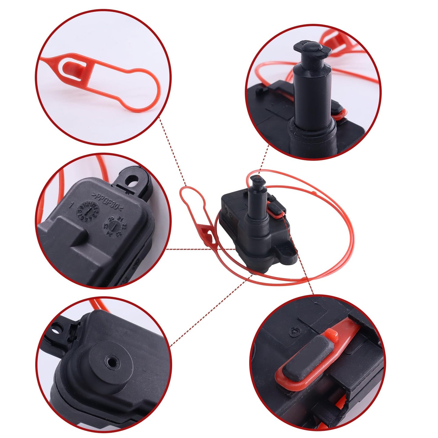 HiSport Fuel Tank Door Lock actuators 8V0862153A Compatible with Audi A1 A4 A5 A6 A8 Replaces 8V0862153B 8V0862153 Fuel Filler Flap Actuator