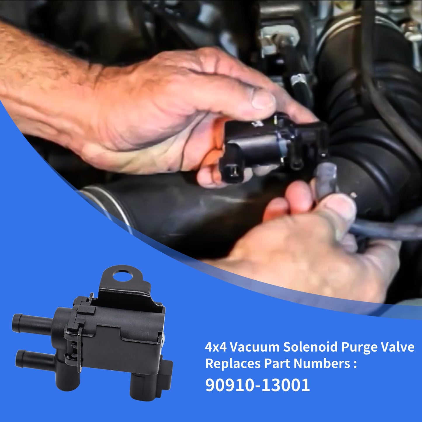 HiSport Turbo Boost Pressure Solenoid Converter Valve 90910-13001 - Compatible with Toyota T100 Tacoma 1995-1996