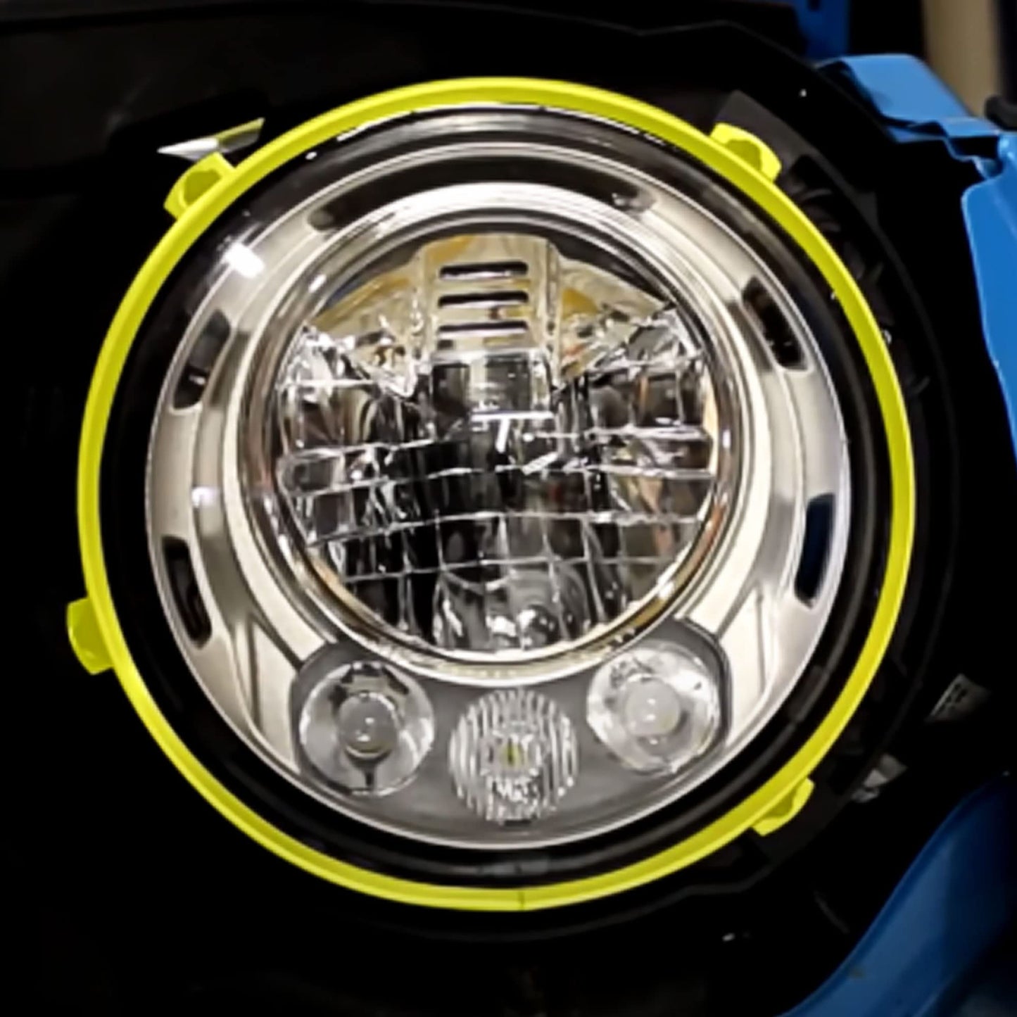 HiSport 7" Round Headlight Mounting Bracket Ring - Premium Matte Black Headlight Retainer Ring Compatible with Jeep Wrangler TJ 1997-2006 (2-Pack)