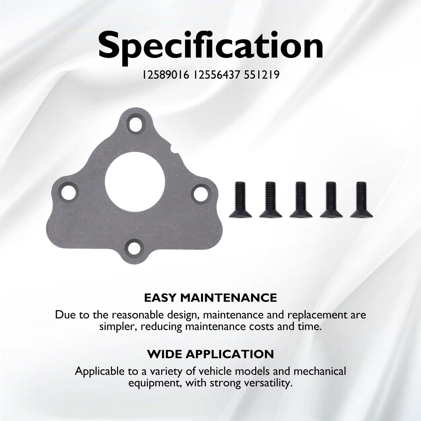 HiSport 12589016 Camshaft Retainer Plate Gasket - Compatible with Chevy III IV 4.8 5.3 5.7 6.0 6.2 LS LS1 LQ9 1997-2020 - Replace 12556437 551219