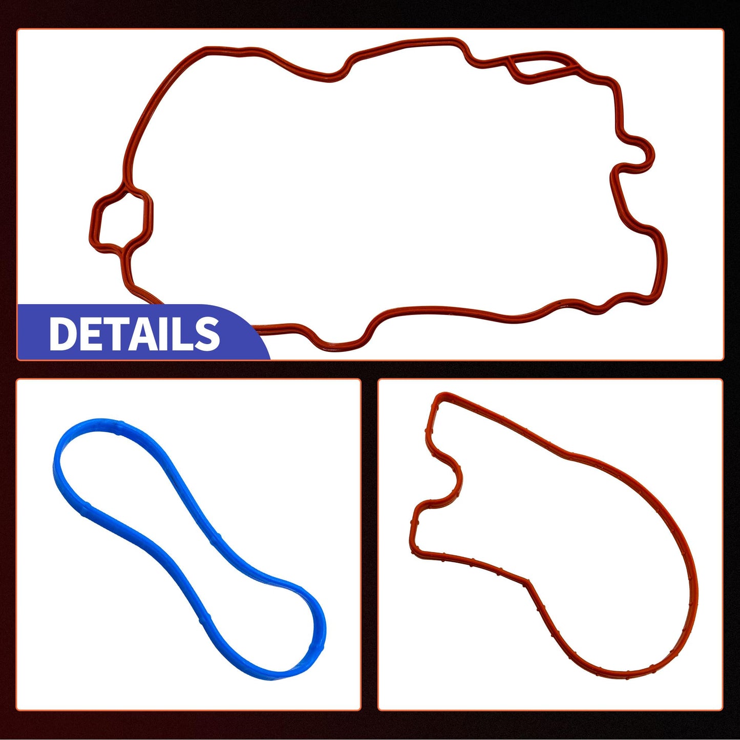 HiSport Fuel Injection Plenum Gasket Set MS95816 - Compatible with Chevy GMC Isuzu Oldsmobile Astro Blazer C1500 K1500 P30 S10 C1500 K1500 P3500 Sierra 1500 Sonoma Hombre Bravada 4.3L 1996-2006