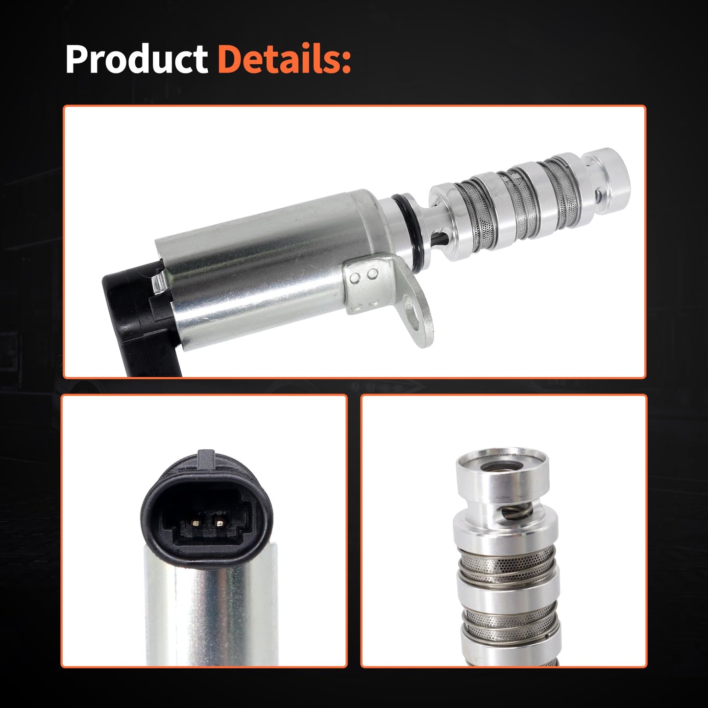 HiSport Engine Variable Valve Timing (VVT) Solenoid 24375-2E100 Compatible with Hyundai Elantra Gt Kona Sonata Tucson Veloster, Replacement for Kia Forte5 Optima Seltos Soul