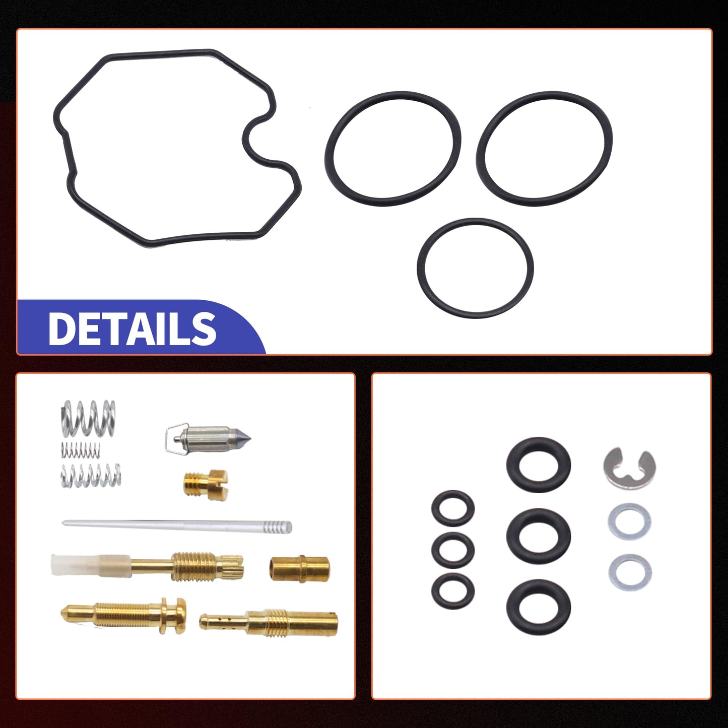 HiSport Carburetor Rebuild Kit - Compatible with Honda Recon TRX250 TRX250ES TRX250EX TRX250TE TRX250TM 1997-2005