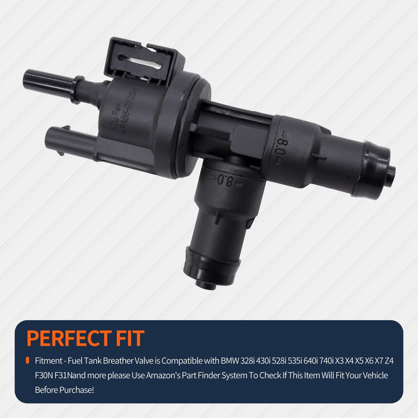 HiSport Fuel Tank Breather Valve 13907643106 - Compatible with BMW F48 F39 X1 X2 330i 340i 430i 540i 740i 2016-2021 - Replaces 13907645860 028142544 7643106