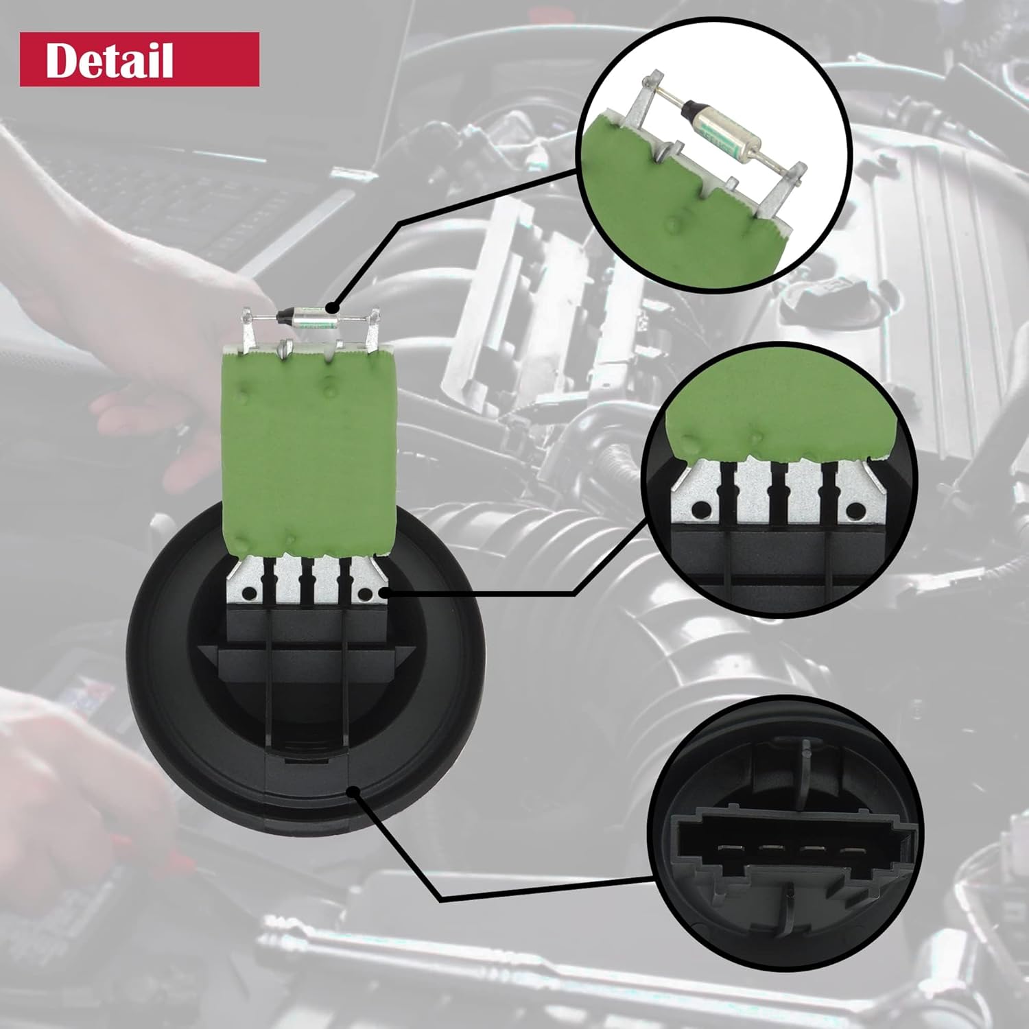 HISports Heizung Gebläsemotor Lüfterwiderstand , Kompatibel mit A1 A2, Seat Cordoba, Seat Ibiza IV Auto Heizung Motor Lüfter Replace,6Q0959263 6Q0959263A