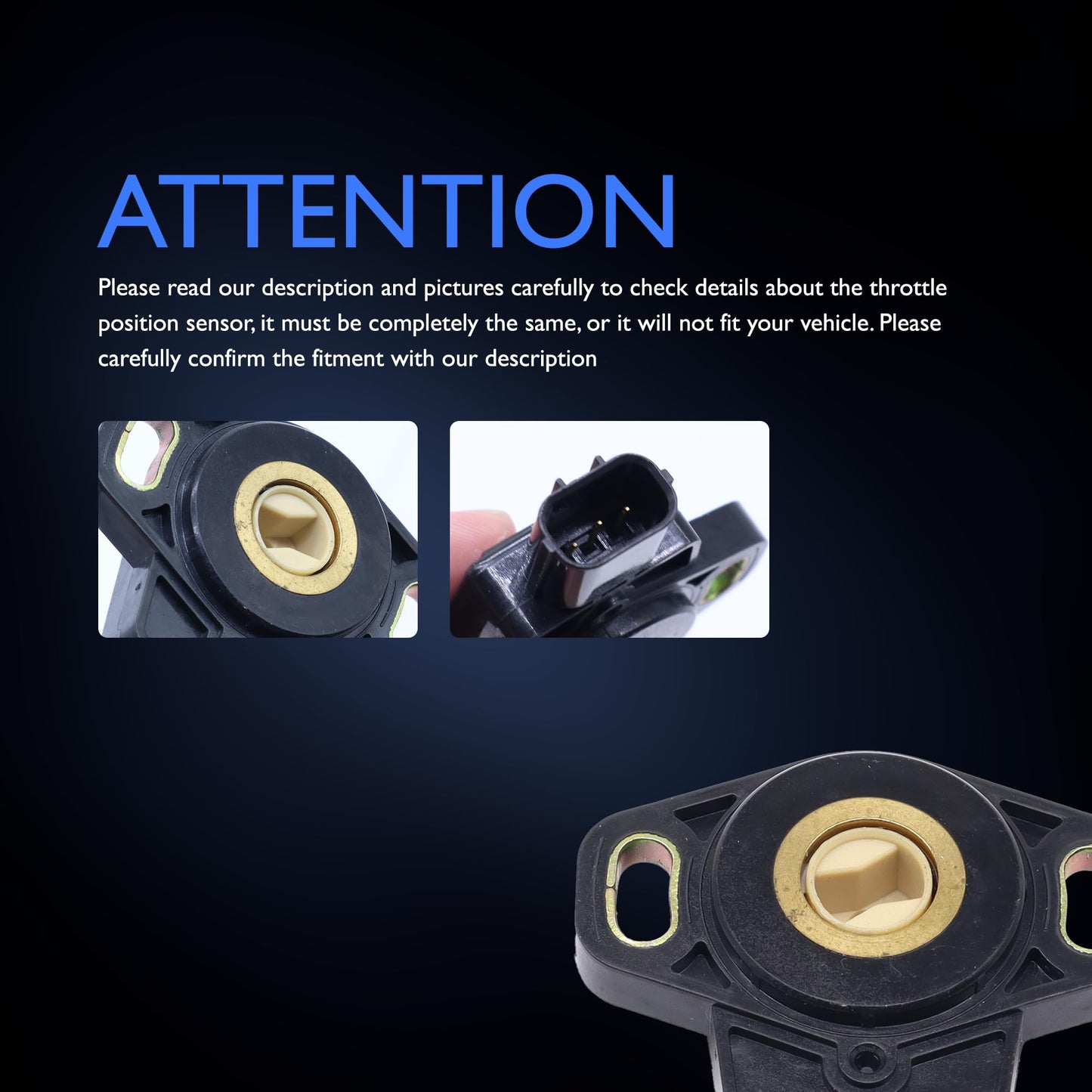 HiSport Throttle Position Sensor TPS - Compatible with Acura RSX Honda Civic CR-V Replaces 16402-REJ-003 16402-PWA-003