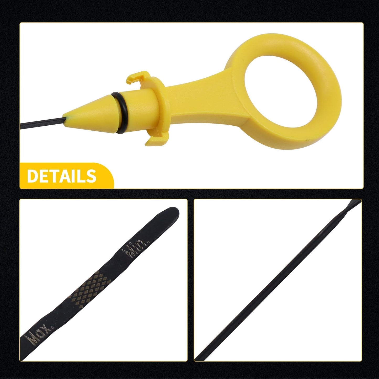 HiSport Engine Oil Dipstick - Compatible with Audi A3 A3 Quattro Q3 Q3 Quattro TT TT Quattro; Volkswagen Beetle CC Tiguan Jetta Passat CC Replacement 06H115611E 06J115611F