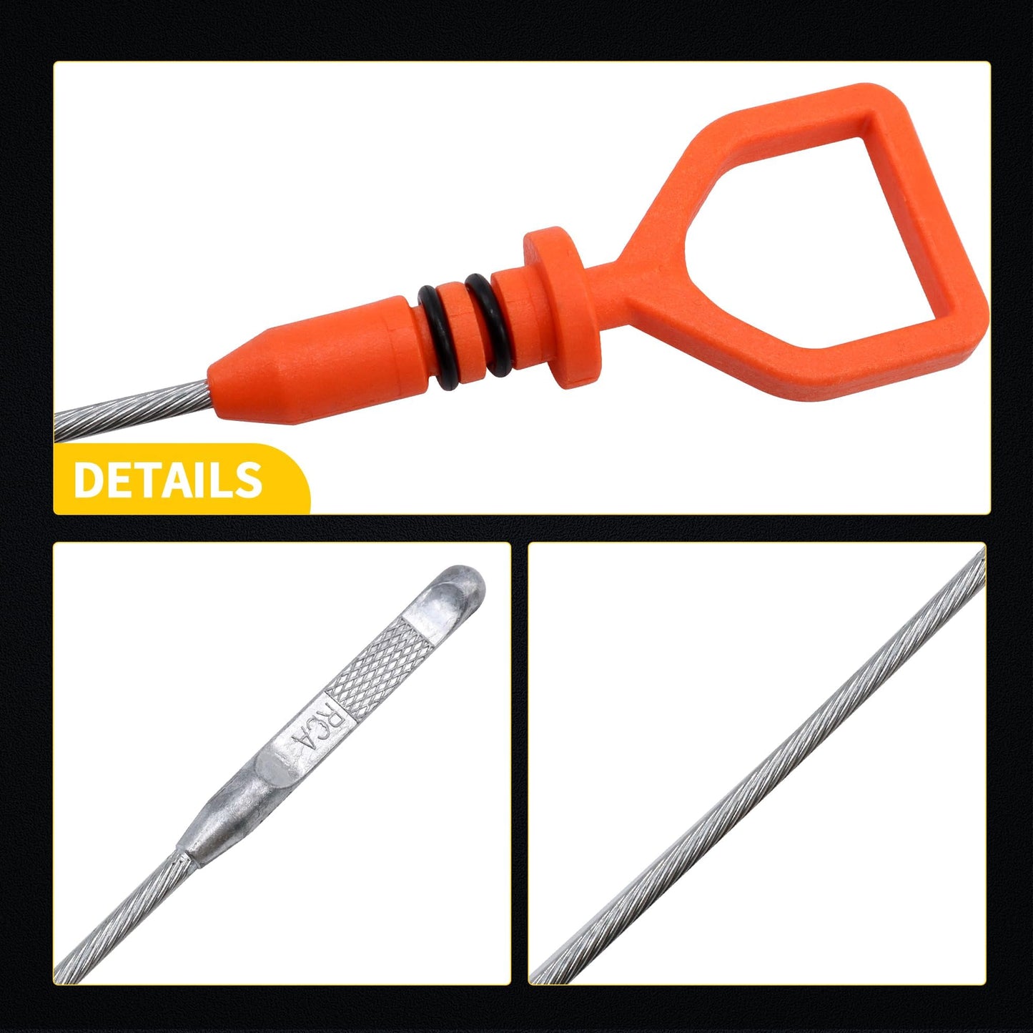 HiSport 15650RCAA02 Engine Oil Dipstick Compatible with Acura MDX 2003-2012,RDX 2013-2018,RL 2005-2012,RLX 2014-2019,TL,TLX,TSX,ZDX;Honda Accord,Accord Crosstour,Crosstour,Odyssey,Pilot,Ridgelin