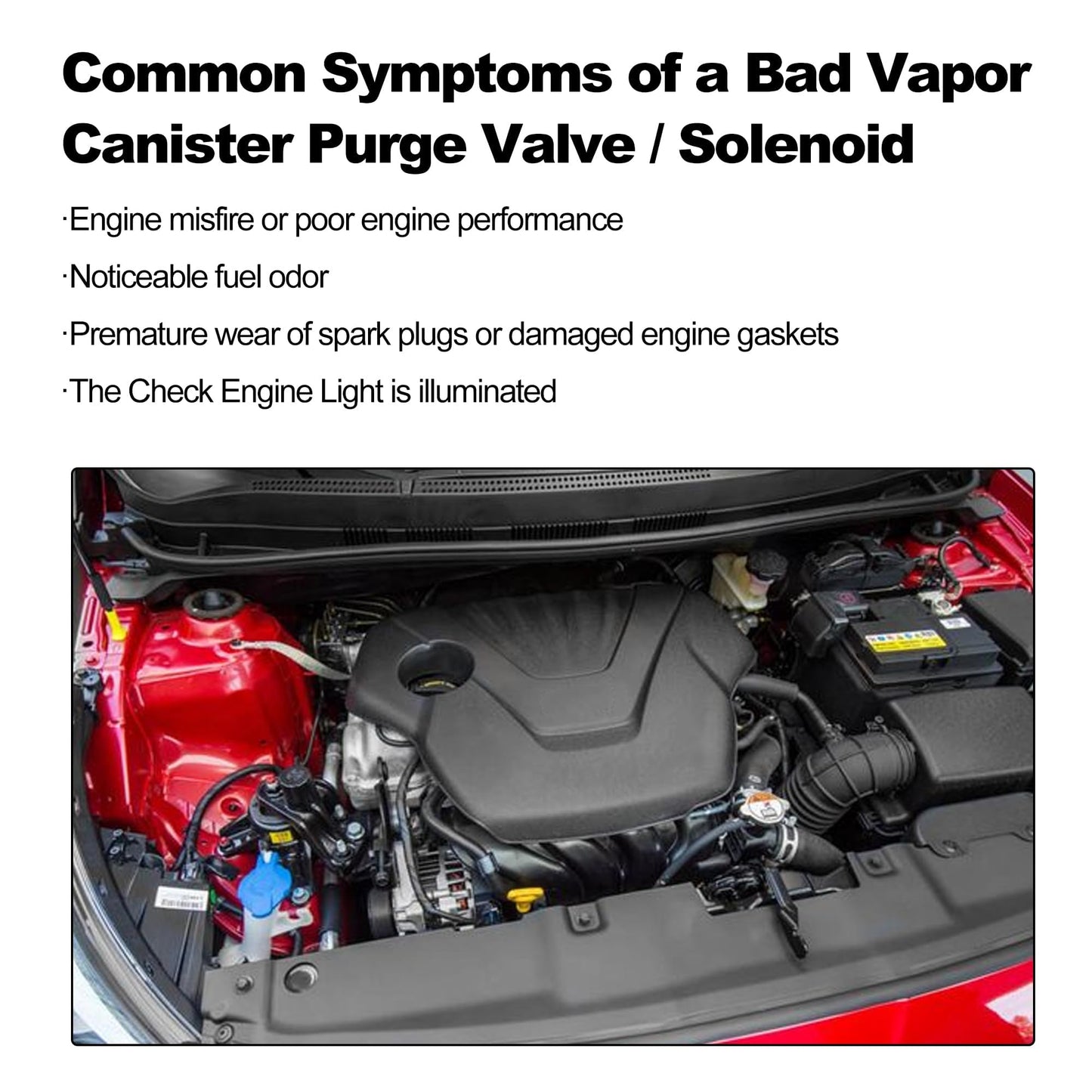 HiSport Vapor Canister Purge Valve Solenoid 28910-3C200 Compatible with 2010-2014 Hyun-dai Kia 1.6L 3.3L 3.5L 3.8L